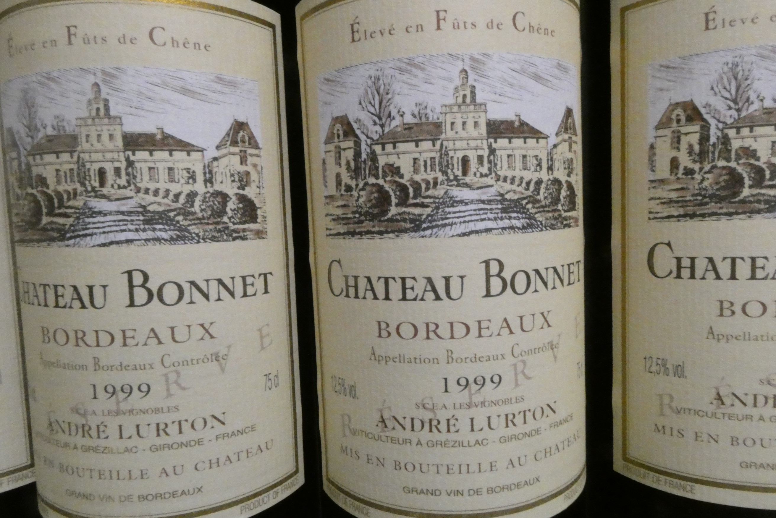 Six bottle Chateau Bonnet, 1999, Andre Lurton, OC (Est. plus 24% premium inc. VAT) Image