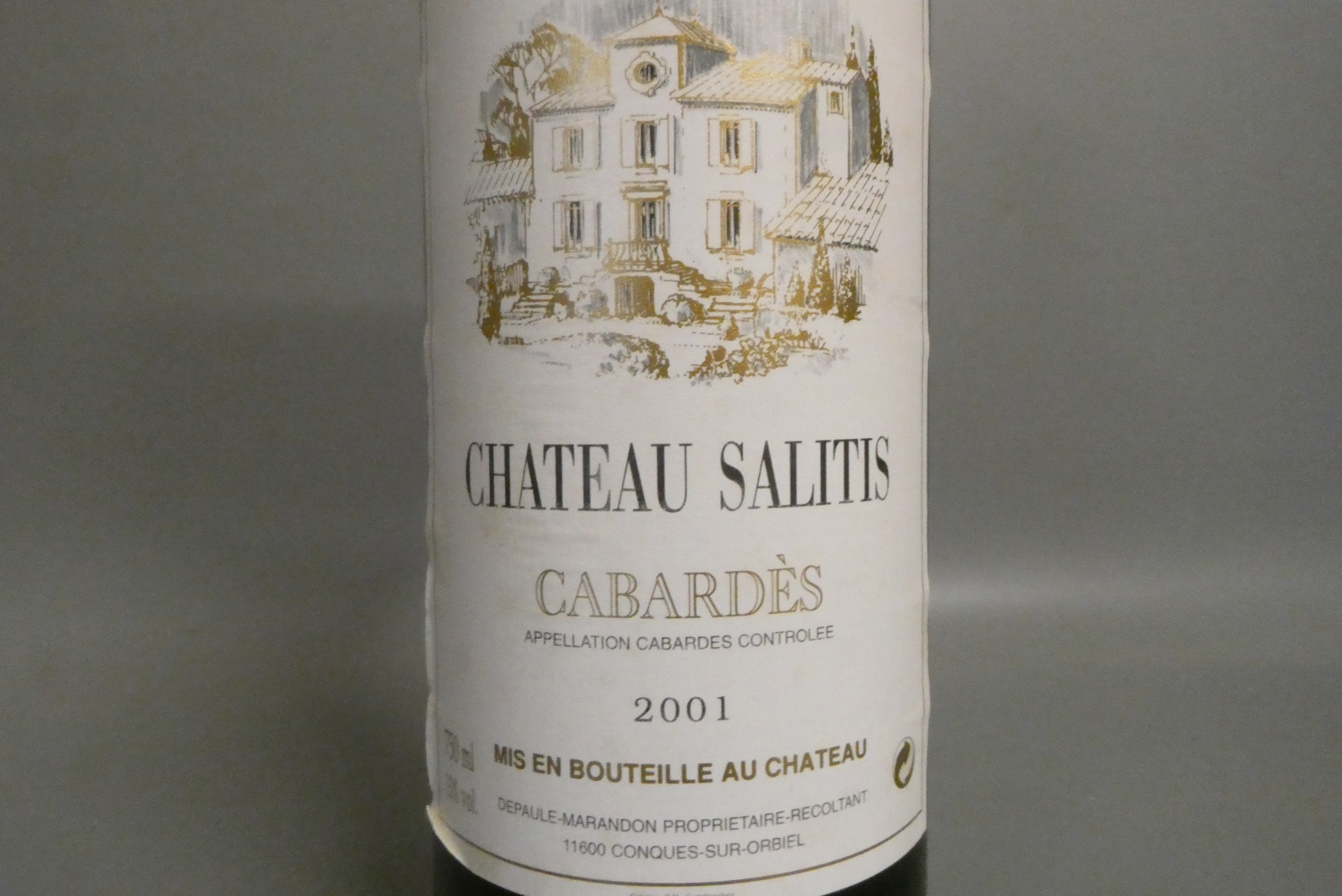 Ten bottles Chateau Salitis, 2001, Cabardes (Est. plus 24% premium inc. VAT) Image