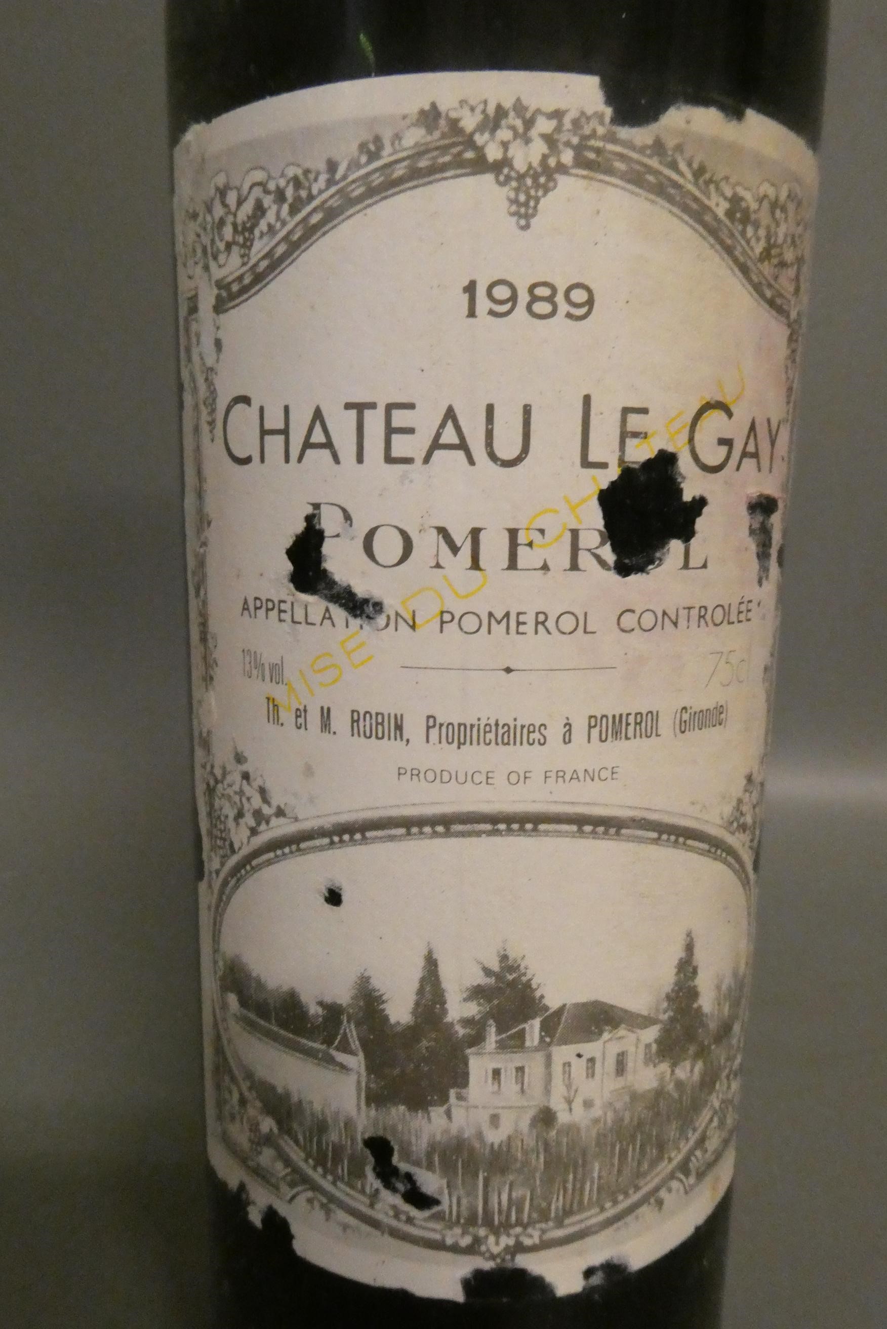 Four bottles Chateau Le Gay, 1989, Pomerol (Est. plus 24% premium inc. VAT) Image