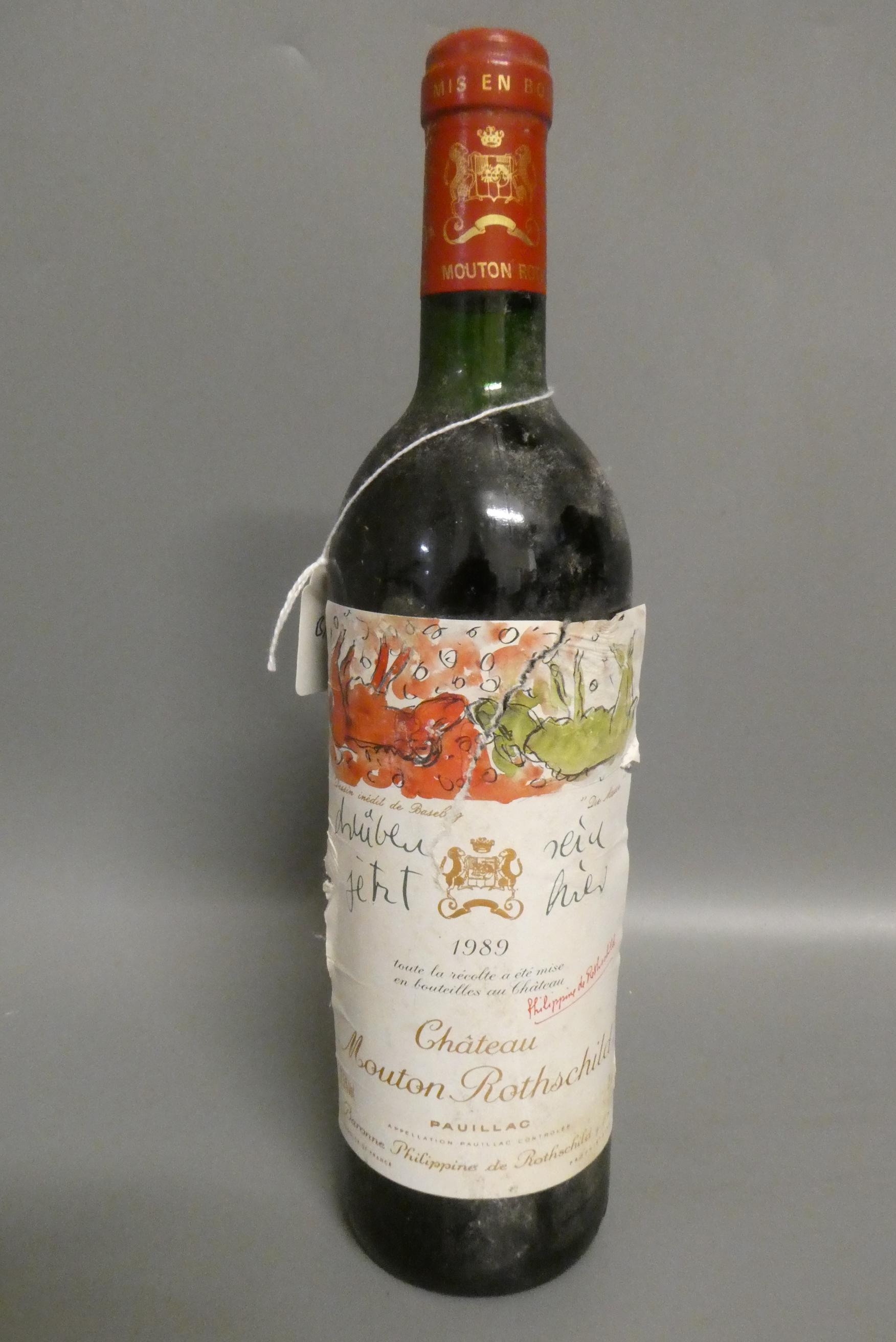 One bottle Chateau Mouton Rothschild, 1989, pauillac (Est. plus 24% premium inc. VAT) Image