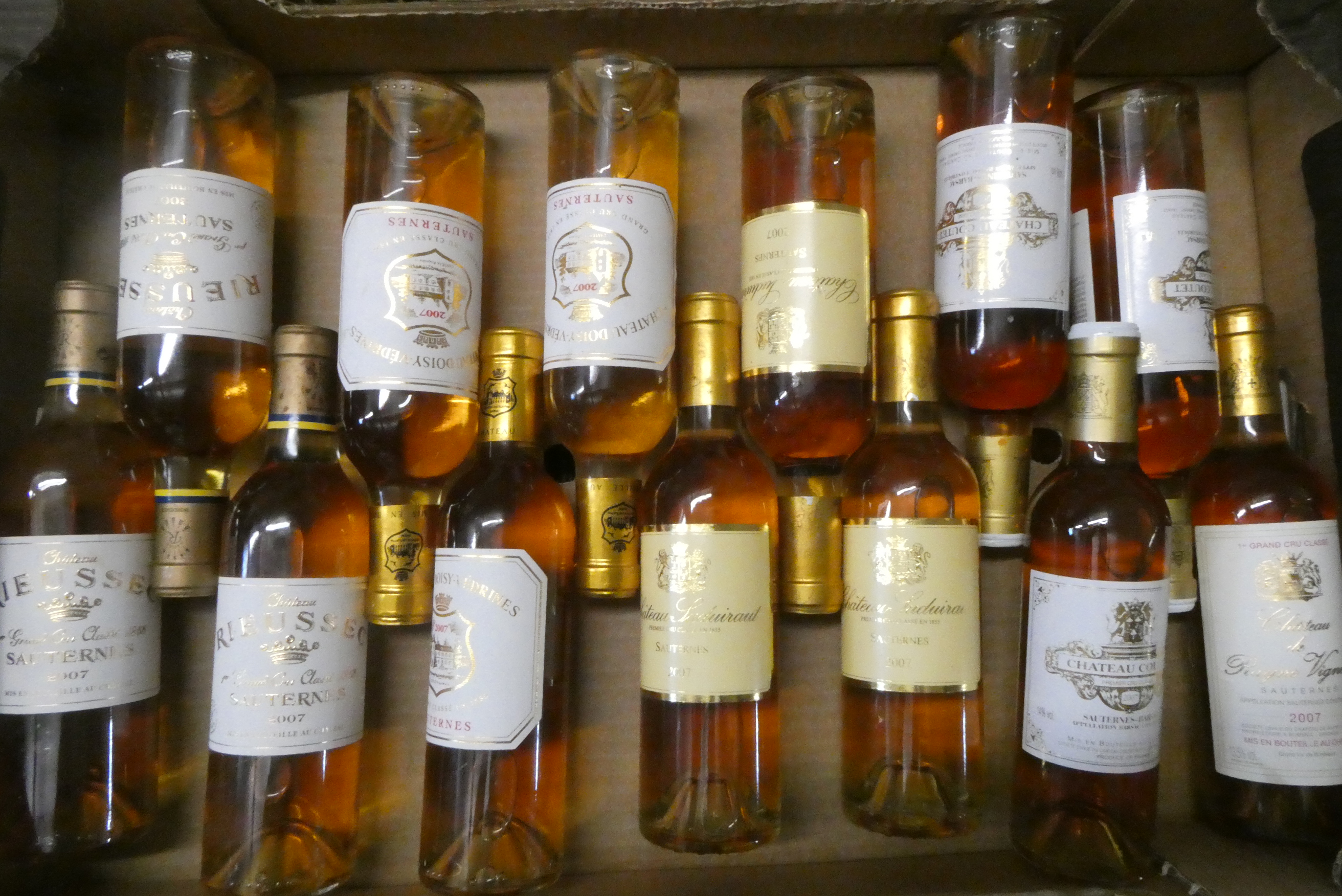 Thirteen half bottles of 2007 vintage white Bordeaux Image