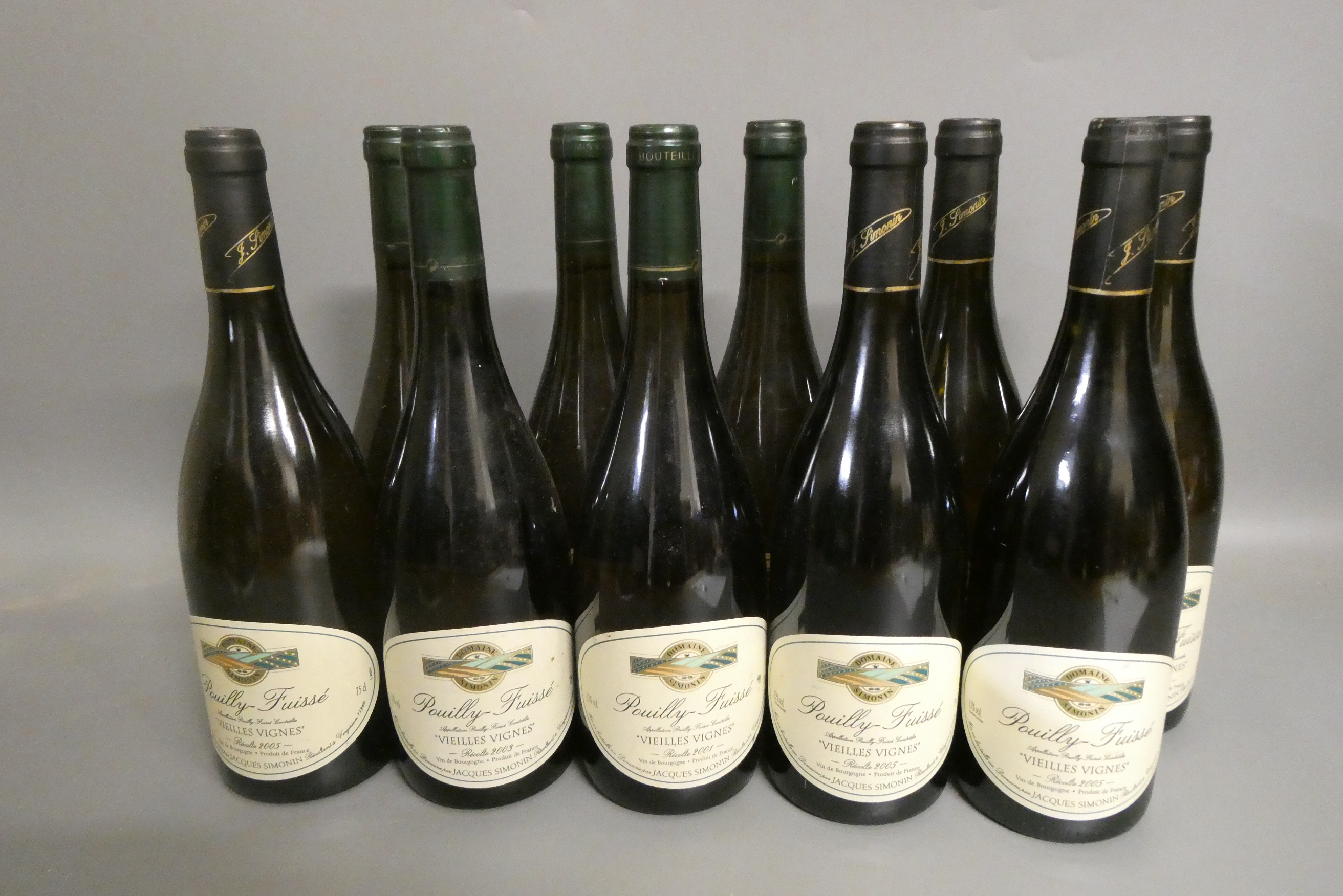 Ten bottles Pouilly-Fuisse, Vielles Vignes, comprising five 2005, four 2003 and one 2001 (Est. plus Image