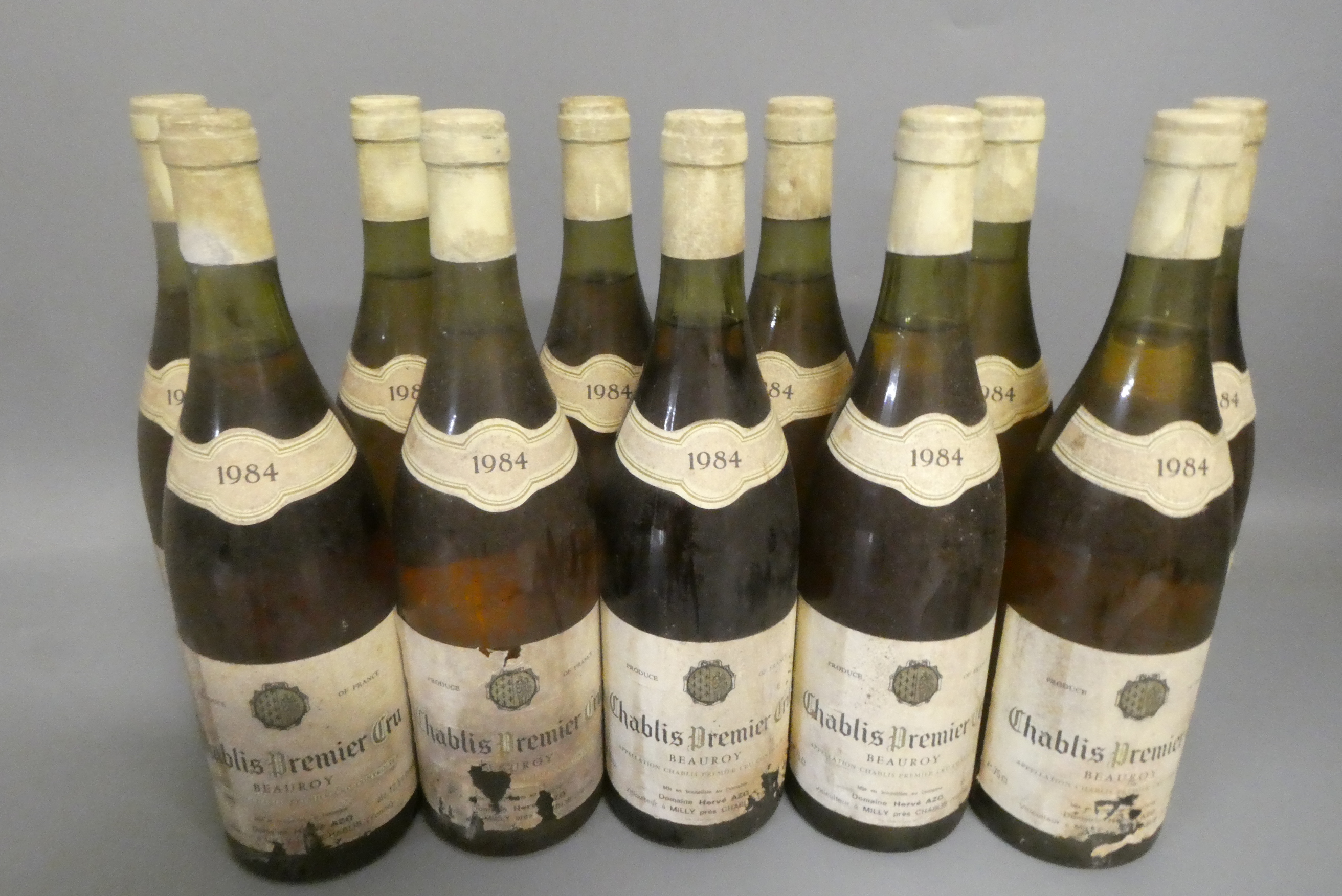Eleven bottles Chablis Premier Cru, 1984, Beauroy, Domaine Herve Azo (Est. plus 24% premium inc. Image