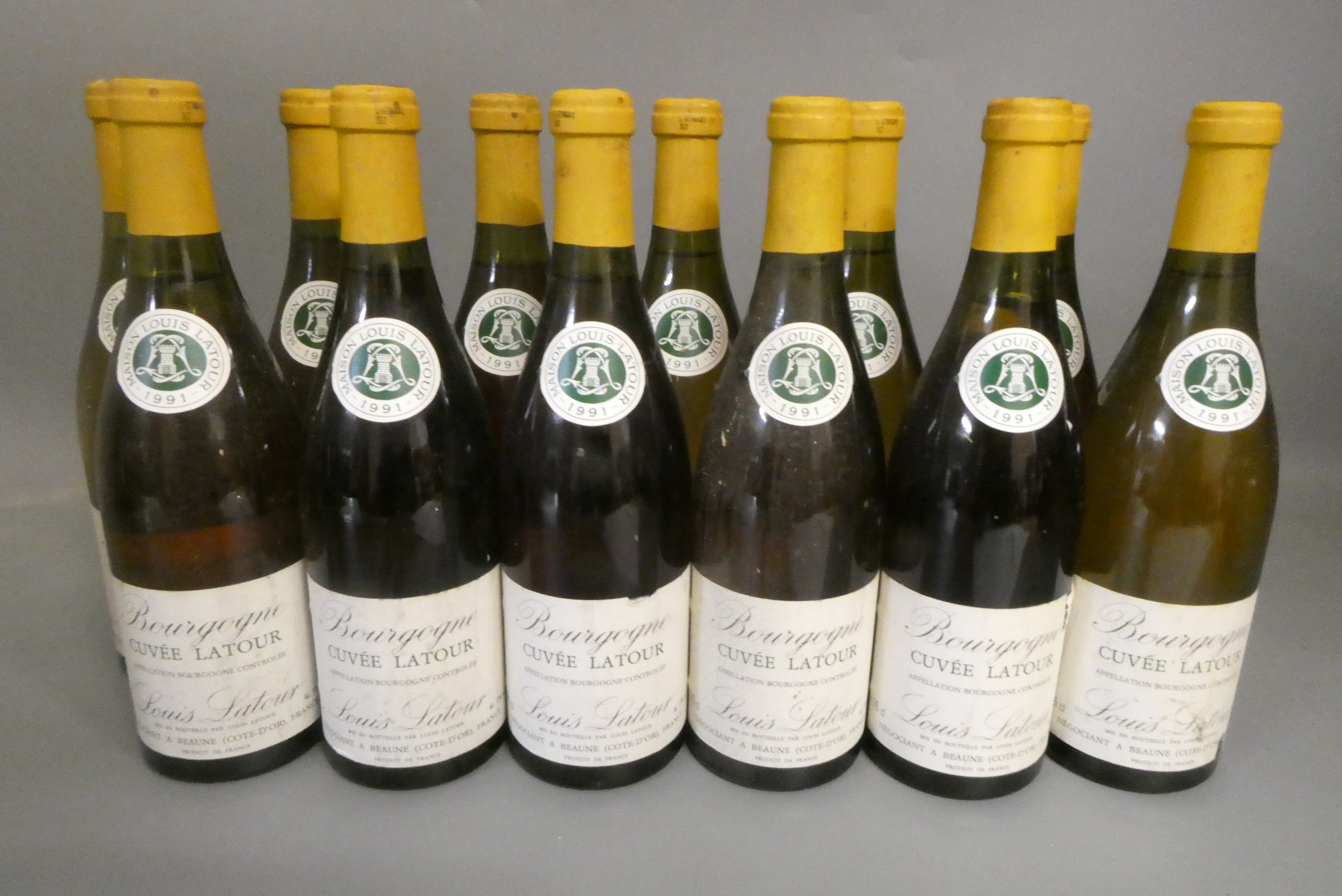 Twelve bottles Bourgogne, 1991, cuvee Latour, Louis Latour (Est. plus 24% premium inc. VAT) Image