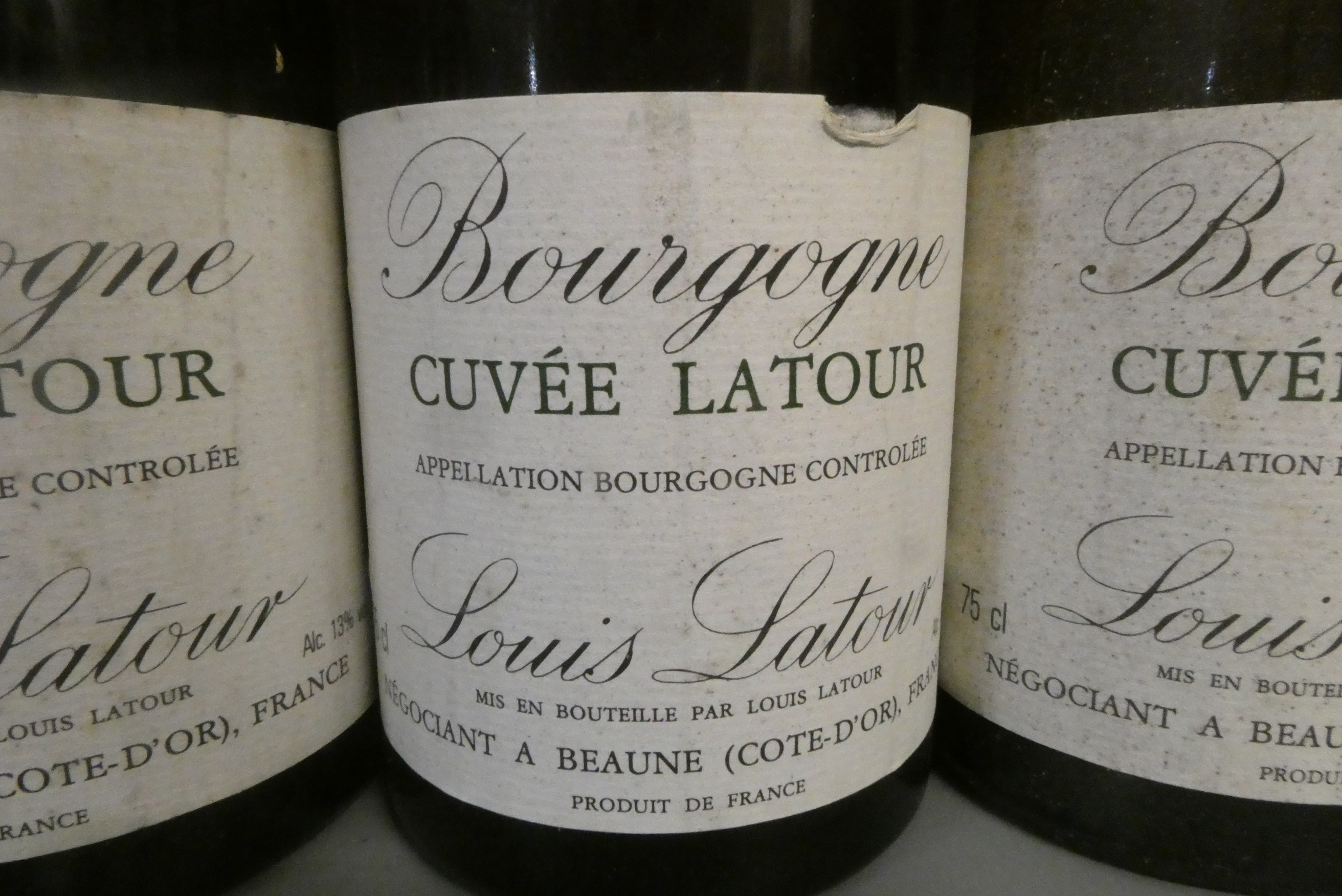 Twelve bottles Bourgogne, 1991, cuvee Latour, Louis Latour (Est. plus 24% premium inc. VAT) Image