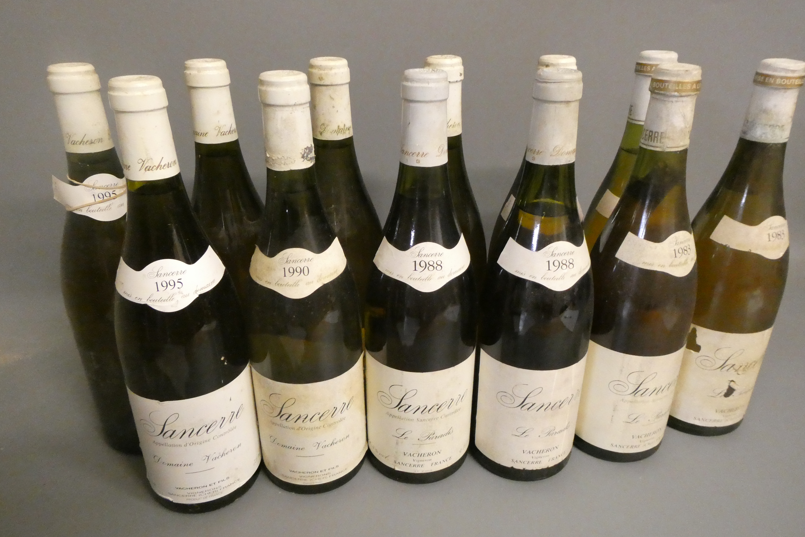 Twelve bottles Sancerre, Domaine Vacheron, comprising six 1995, three 1988 and three 1983 (Est. plus Image
