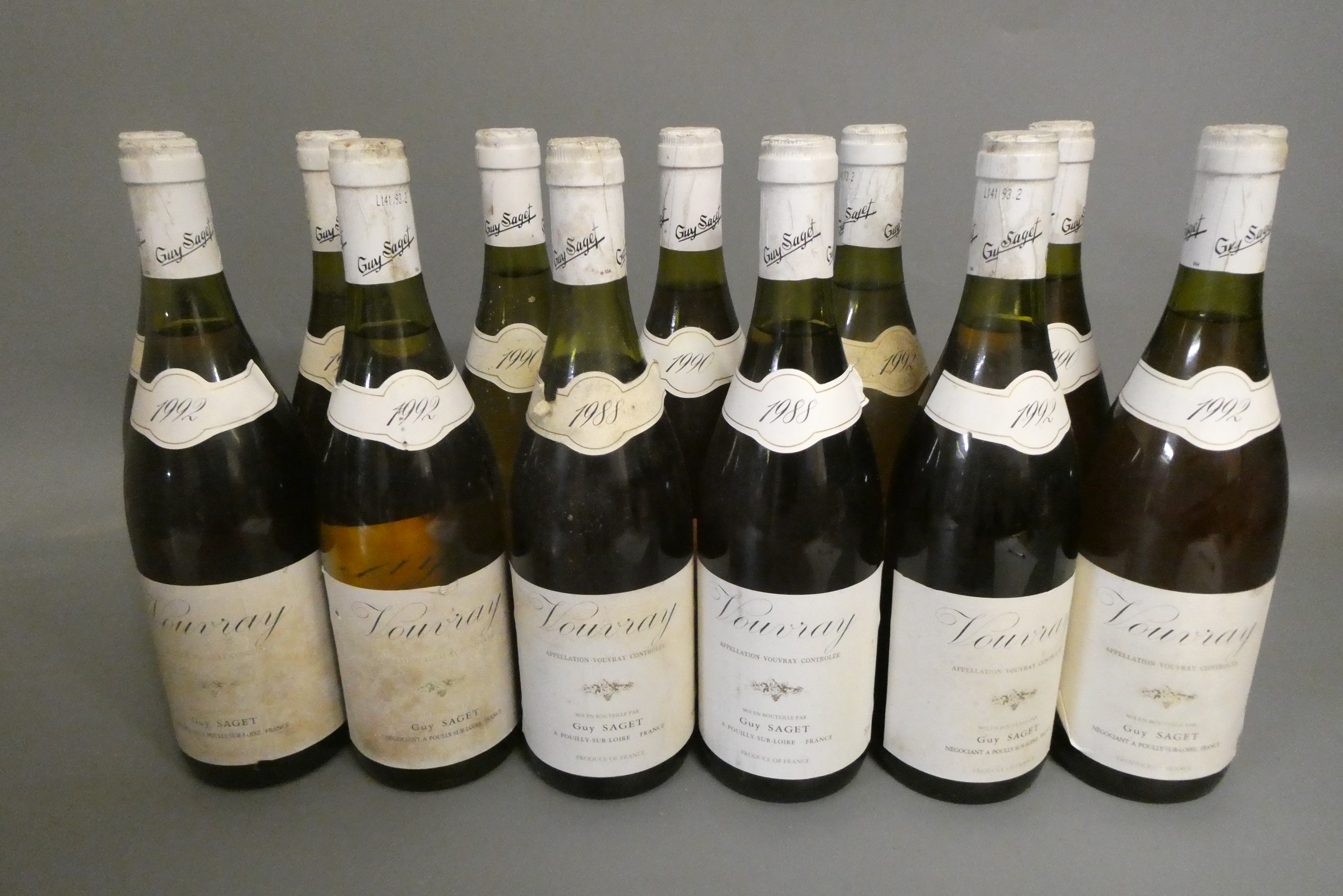 Twelve bottles Vouvray, Guy Saget, comprising five 1992, five 1990 and two 1988 (Est. plus 24% Image