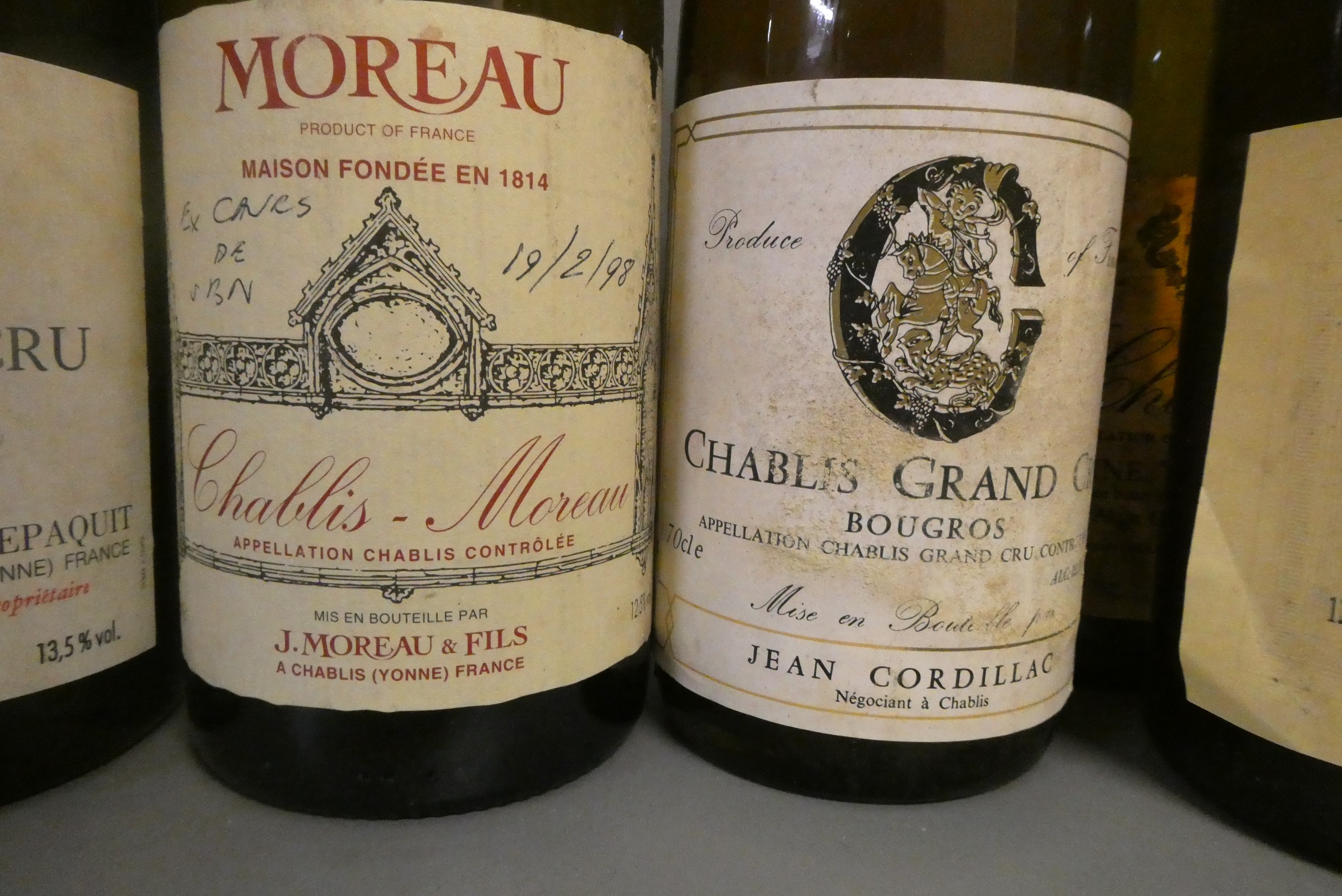 Eighteen bottles of Chablis Image
