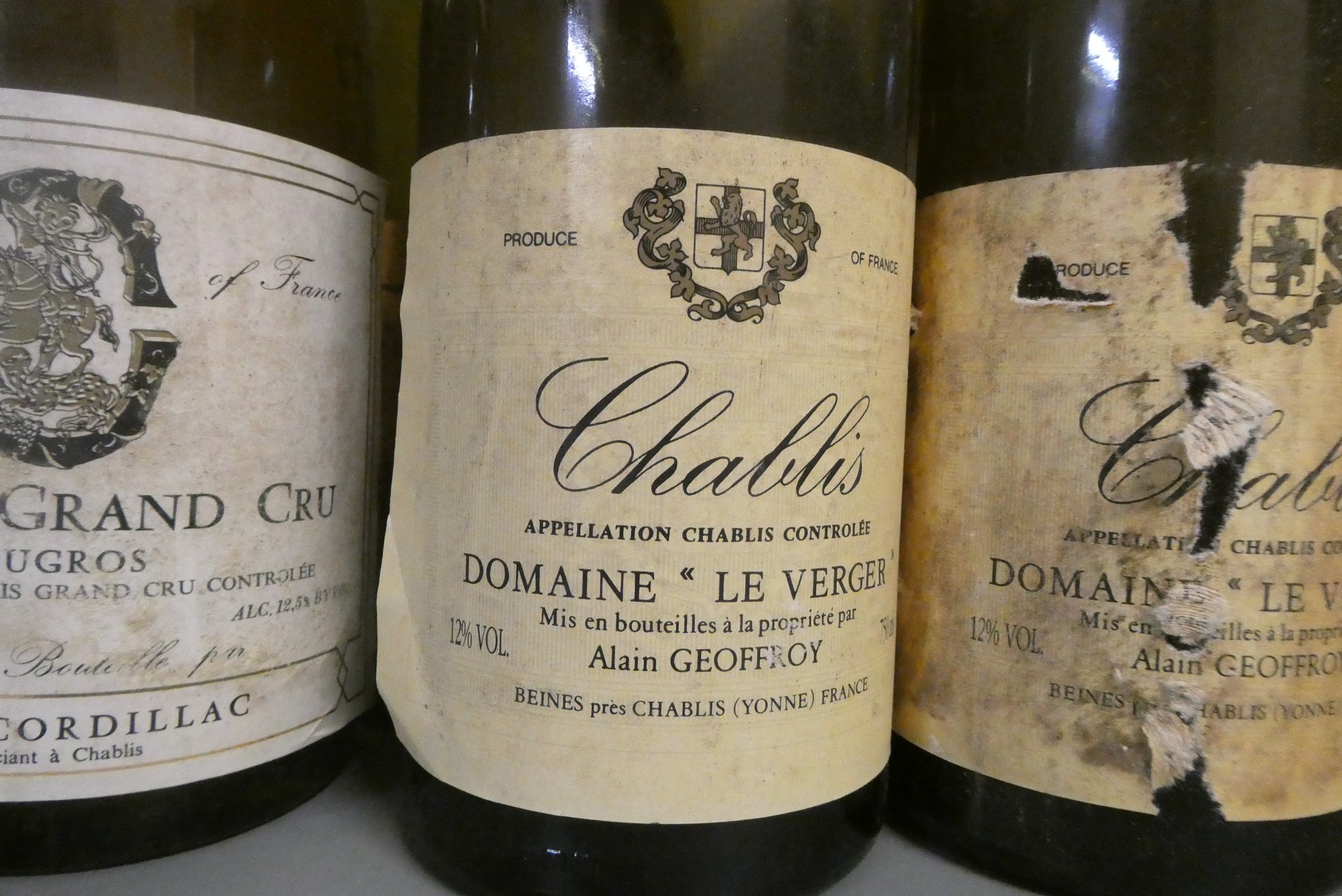 Eighteen bottles of Chablis Image