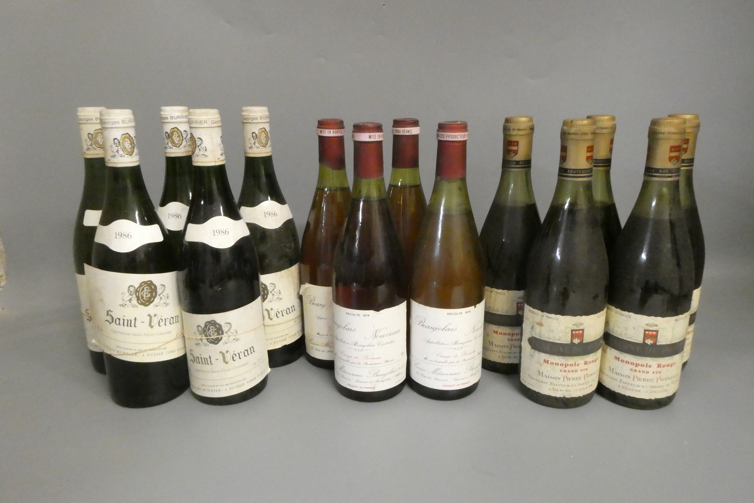 Fourteen bottles of white Burgundy & Rhone Image