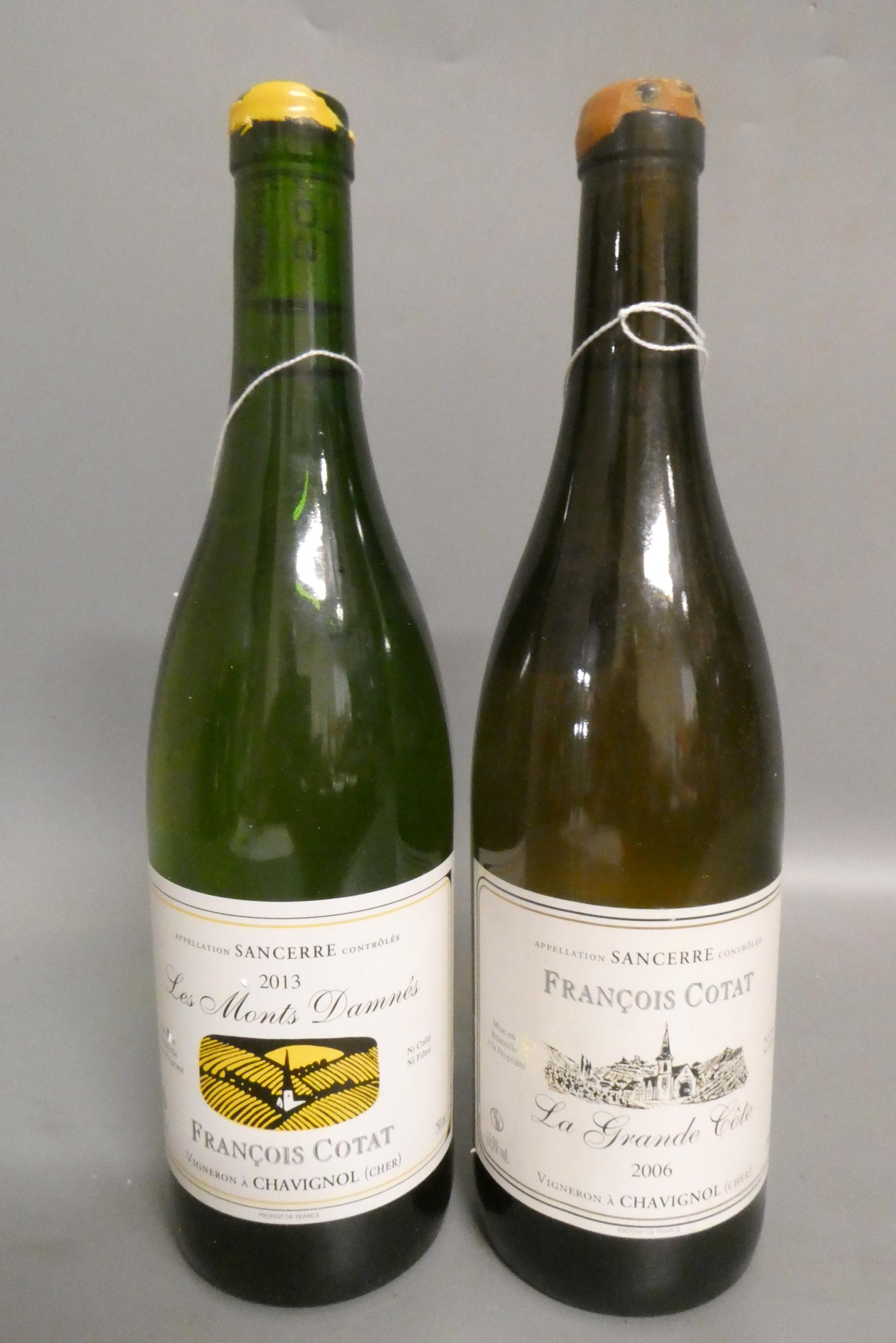 Two bottles Francois Cotat sancerre, comprising a 2006 La Grande Cote, Chavignol, and a 2013 Les Image