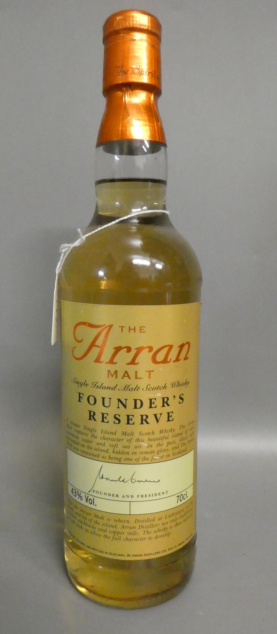 One bottle The Arran Founder's Reserve single island malt scotch whisky, 43%, 70cl (Est. plus 24% Image