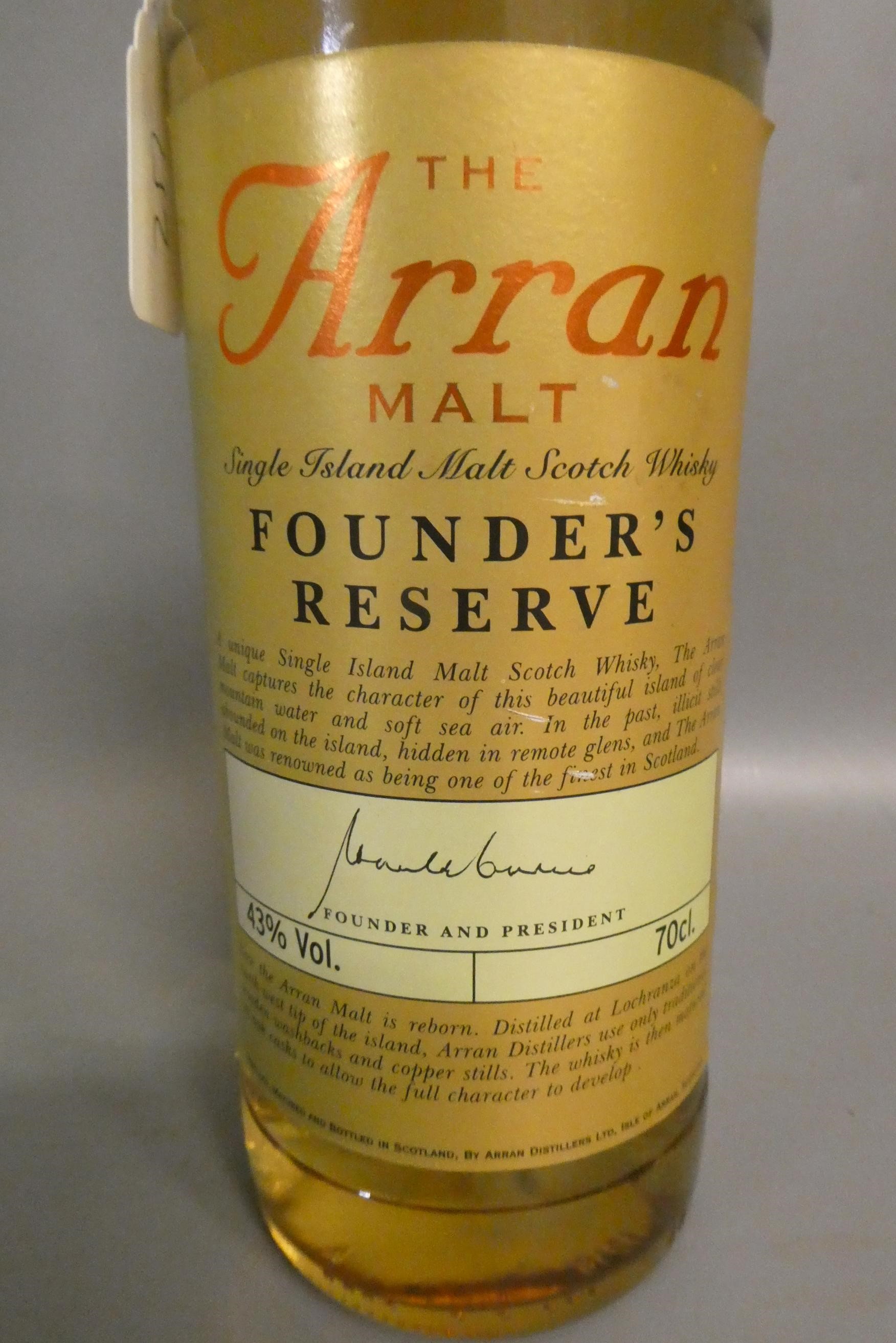 One bottle The Arran Founder's Reserve single island malt scotch whisky, 43%, 70cl (Est. plus 24% Image