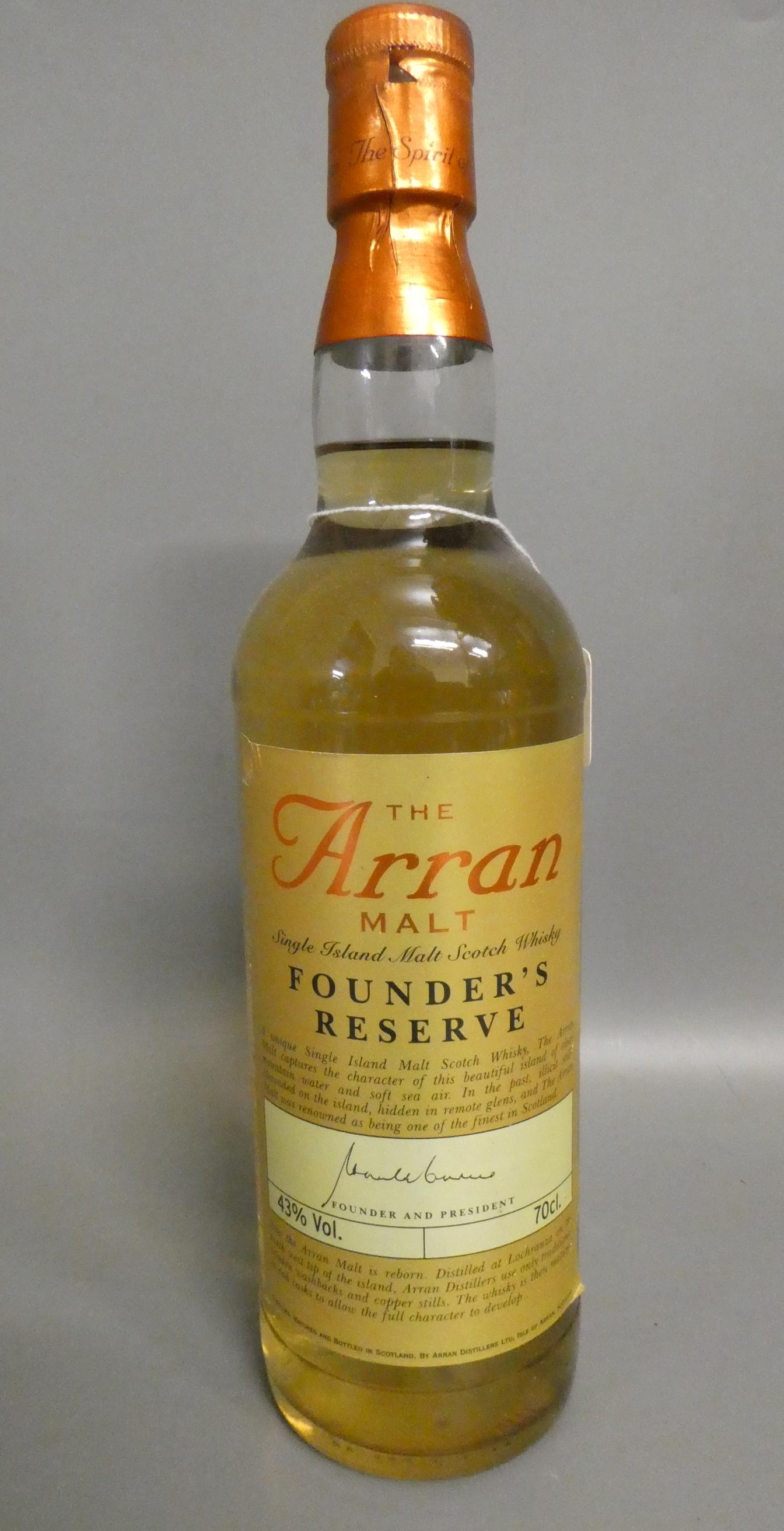One bottle The Arran Founder's Reserve single island malt scotch whisky, 43%, 70cl (Est. plus 24% Image