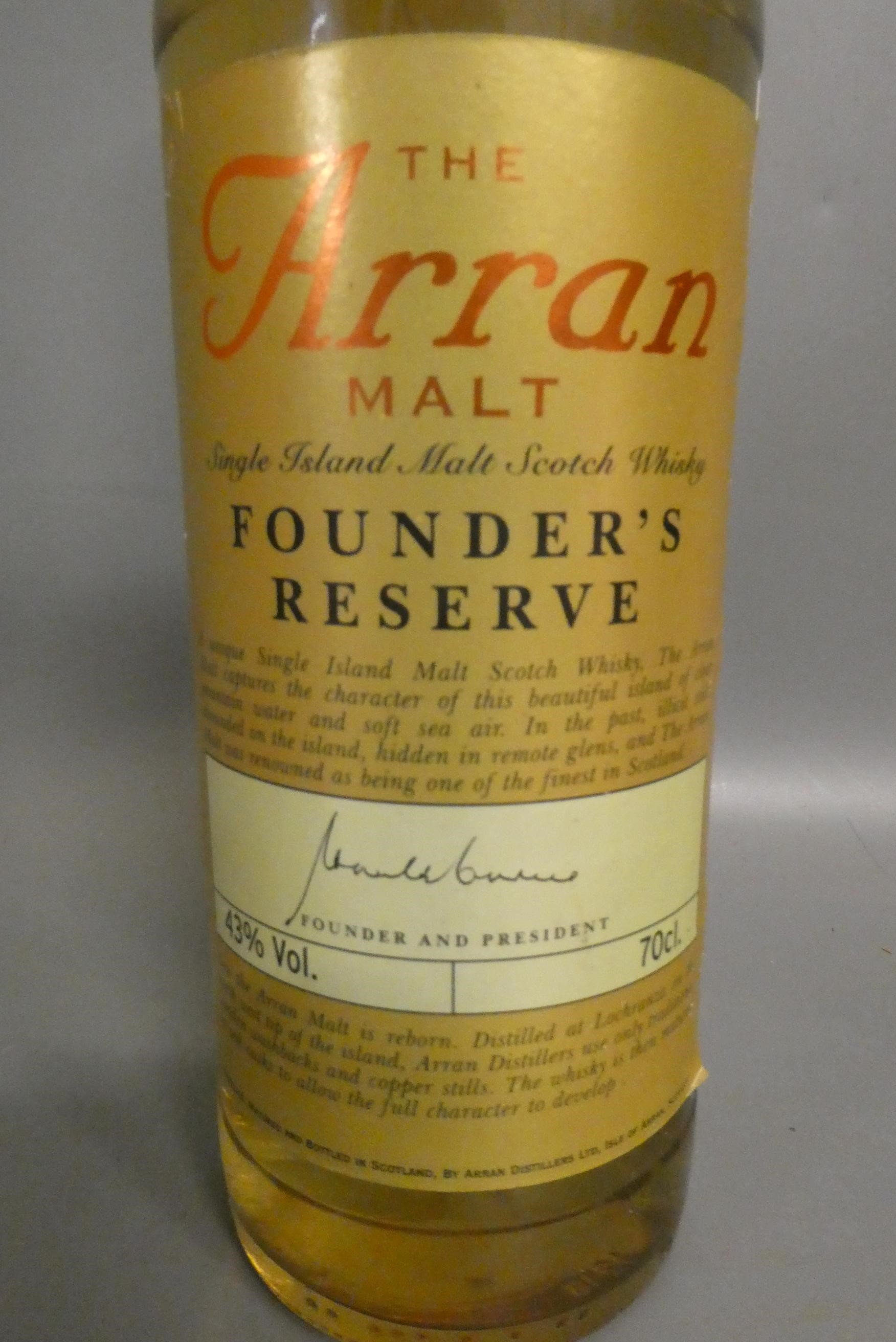 One bottle The Arran Founder's Reserve single island malt scotch whisky, 43%, 70cl (Est. plus 24% Image