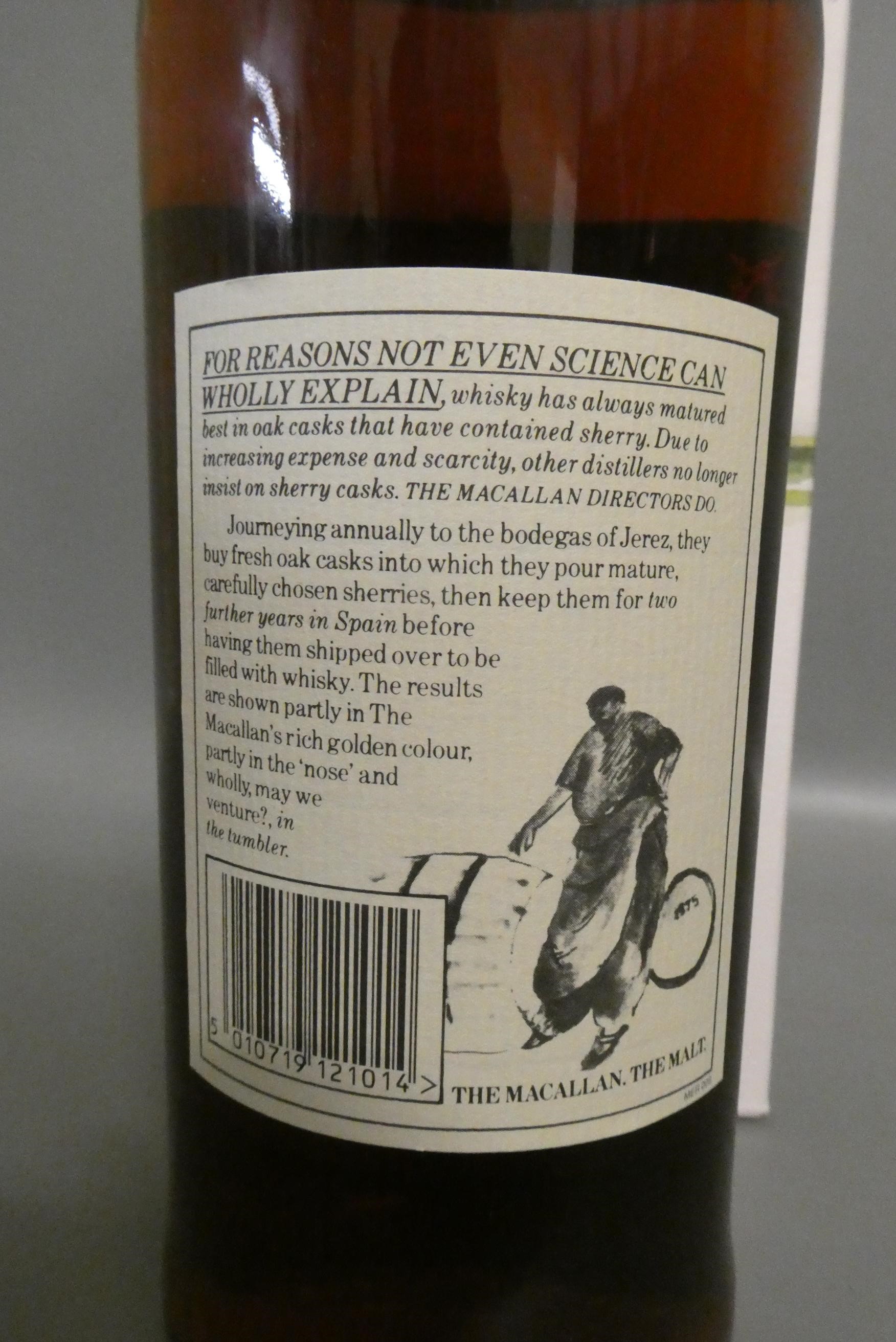One litre The Macallan 12yr old single Highland malt scotch whisky, matured in Sherry wood, boxed, Image