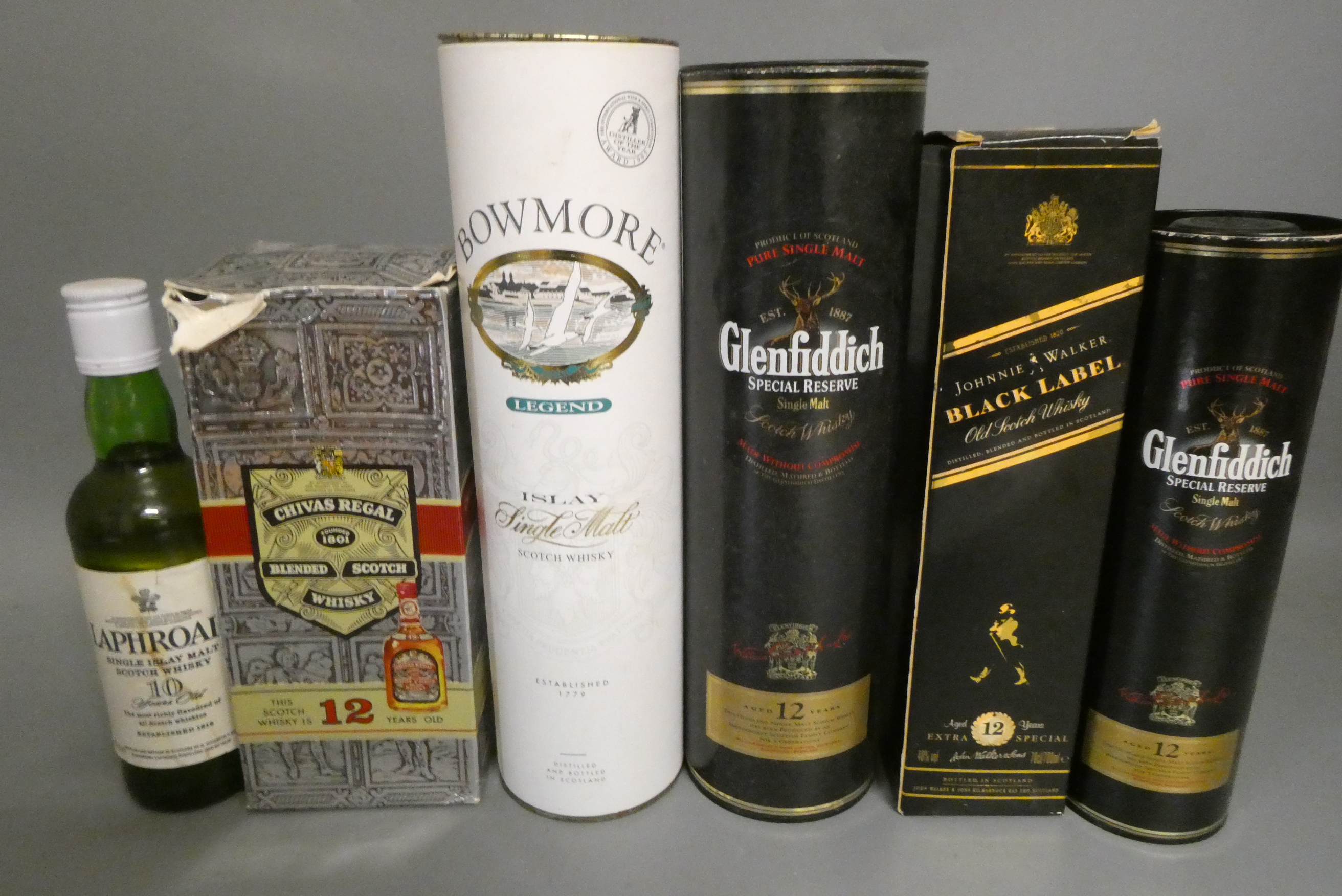 Six bottles of Scotch whisky Image