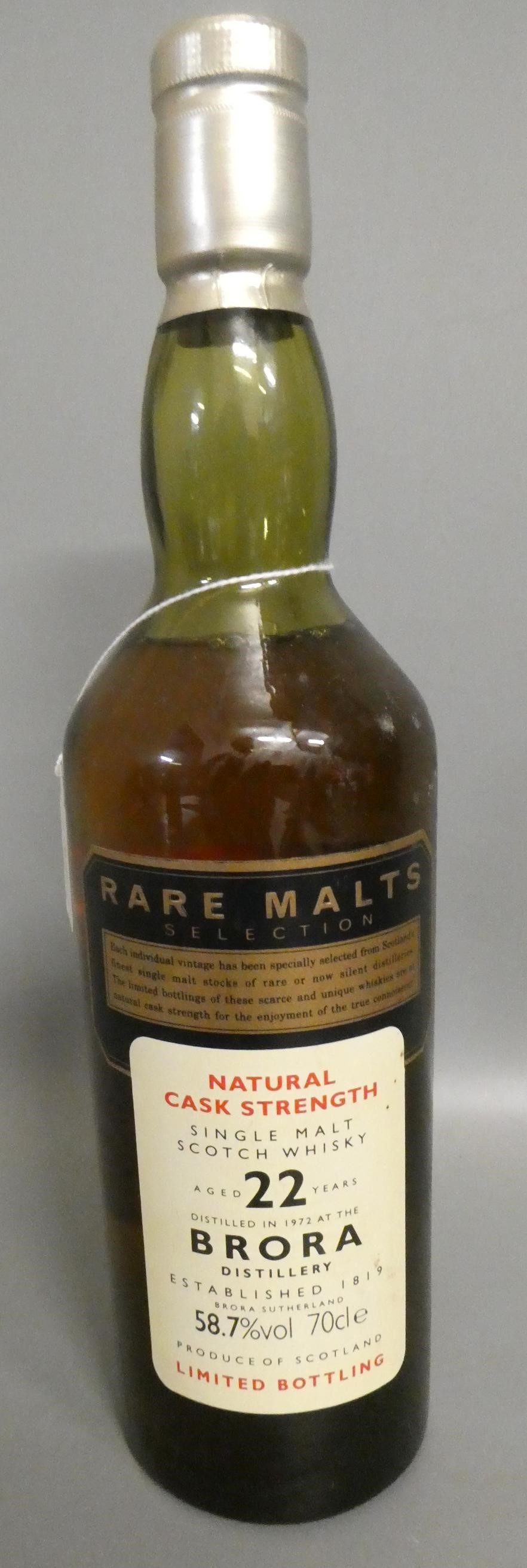 One bottle Brora 22yr old single malt scotch whisky, Natural Cask Strength, limited bottling, Image