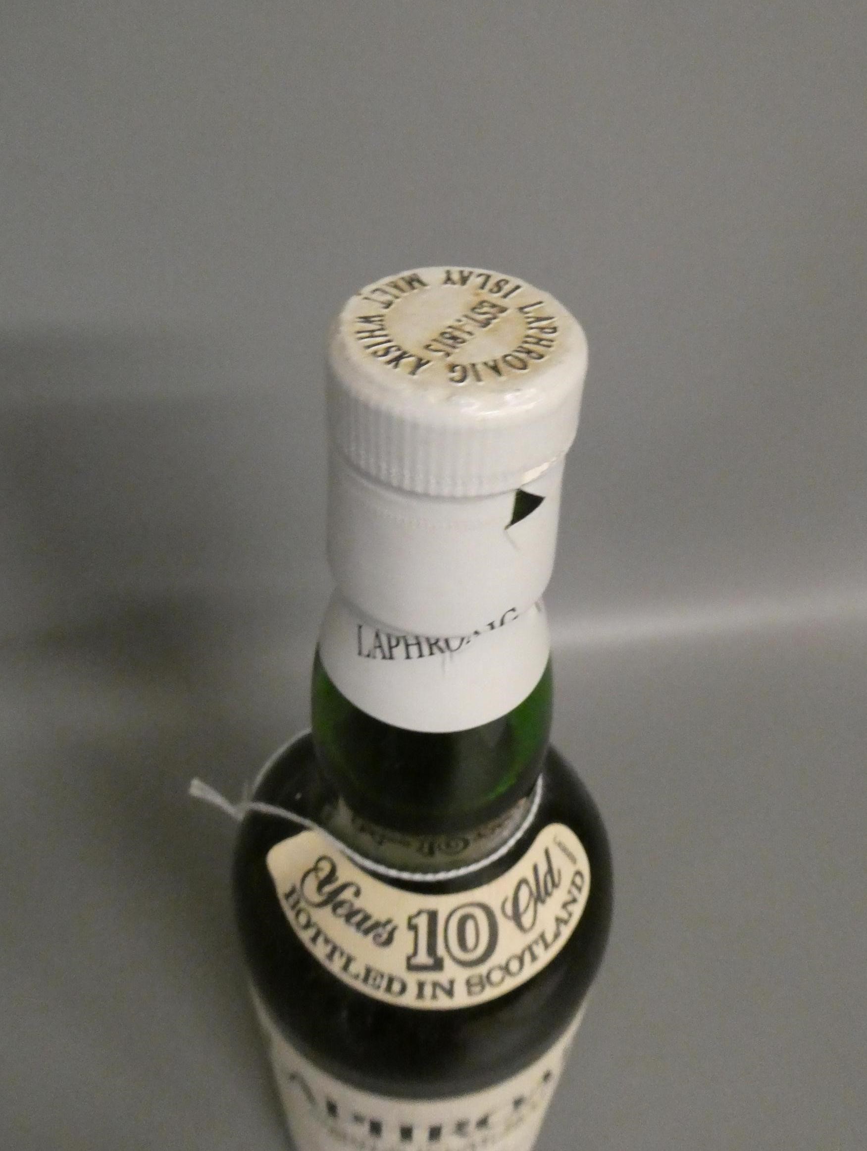 One bottle Laphroaig 10yr old single Islay malt scotch whisky, 70cl, 40% (Est. plus 24% premium inc. Image