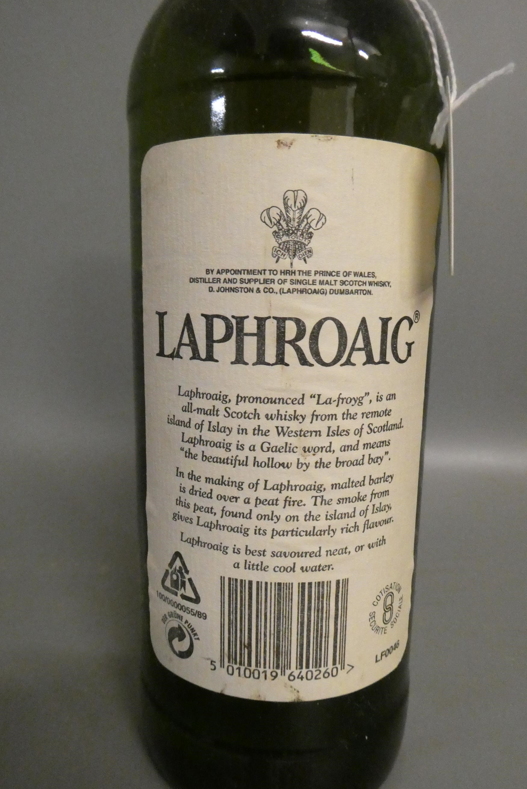 One bottle Laphroaig 10yr old single Islay malt scotch whisky, 70cl, 40% (Est. plus 24% premium inc. Image