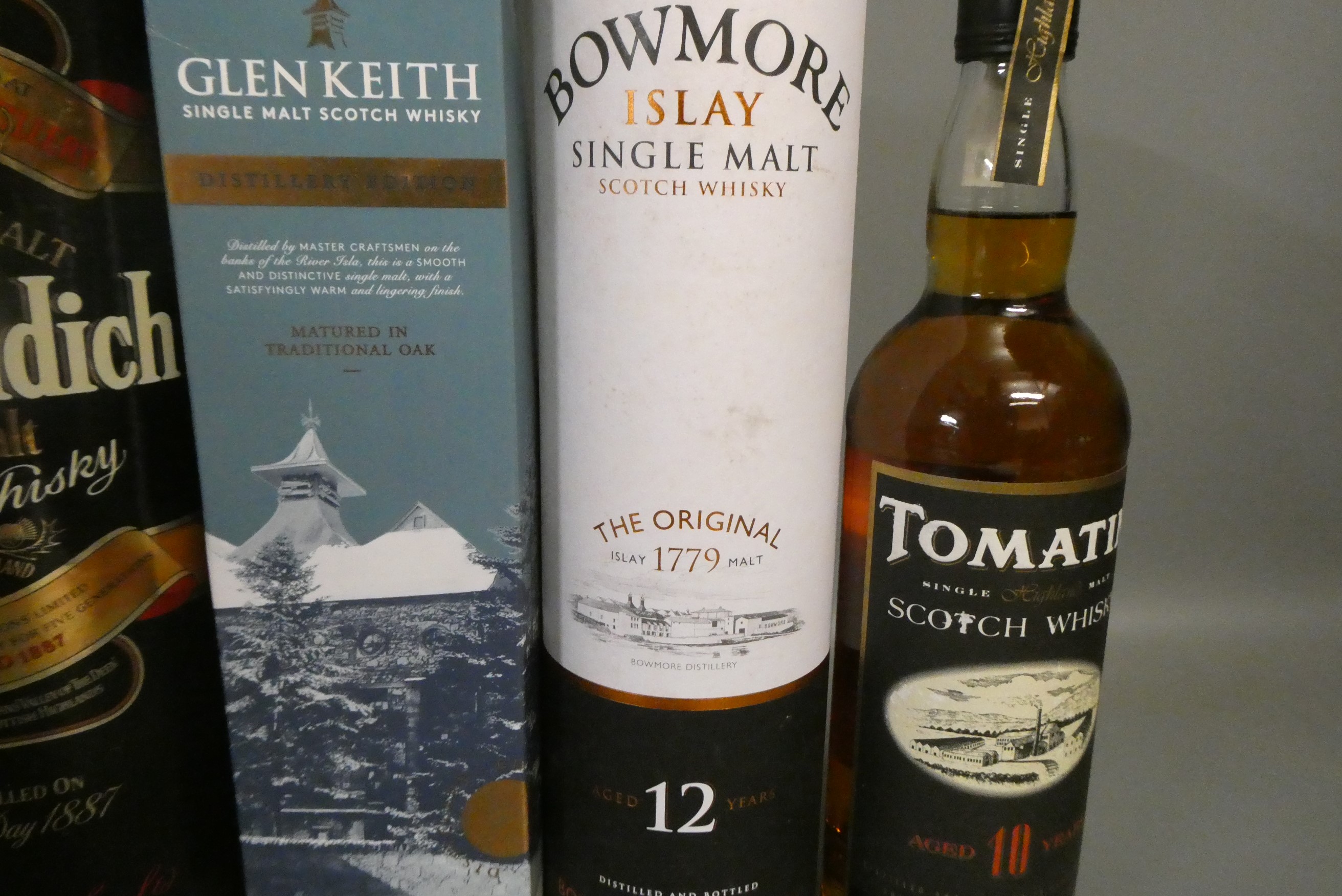 Five bottles of Scotch whisky Image