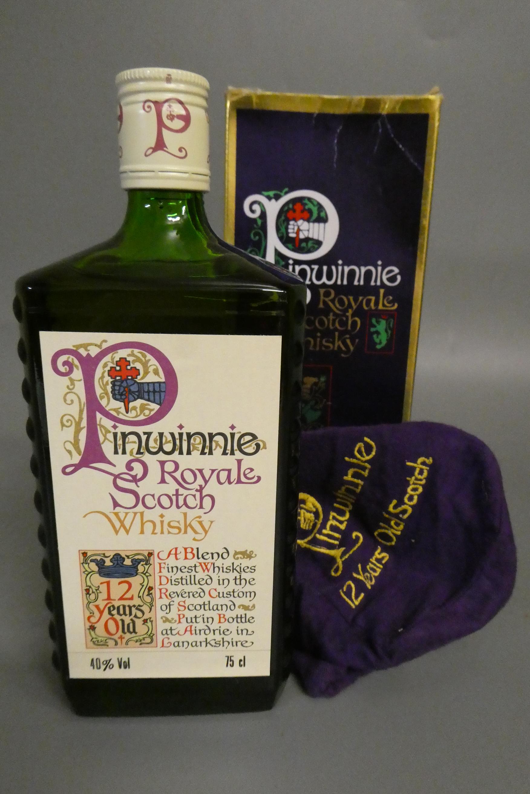One bottle Pinwinnie Royal Scotch whisky, 12 year old, boxed and bagged, 40% 70cl (Est. plus 24% Image