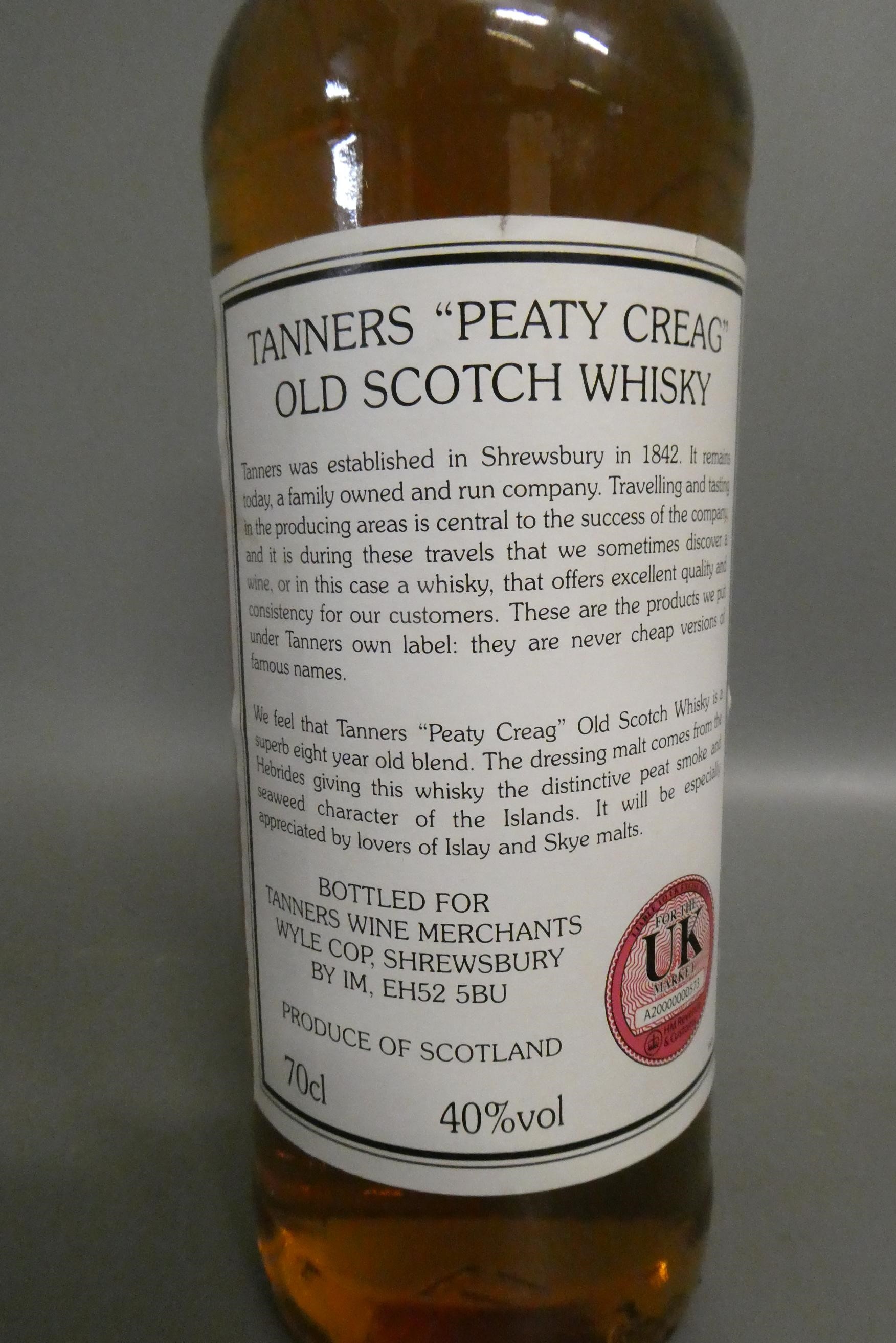 One bottle 22nd Special Air Service Regiment Peaty Creag Whisky, Tanners old Scotch whisky, 40% 70cl Image