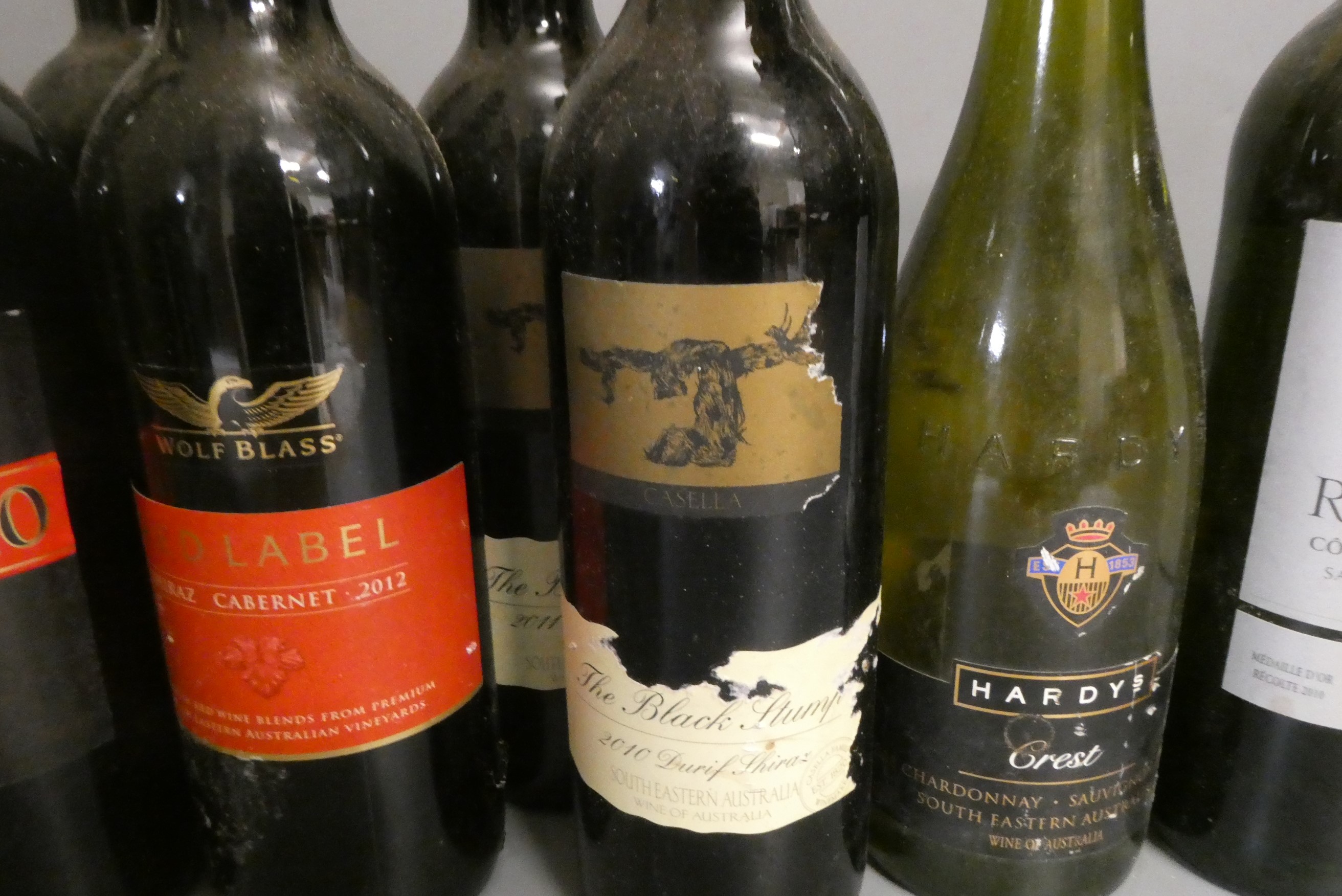 Sixteen bottles of mixed wine and fortified wine Image