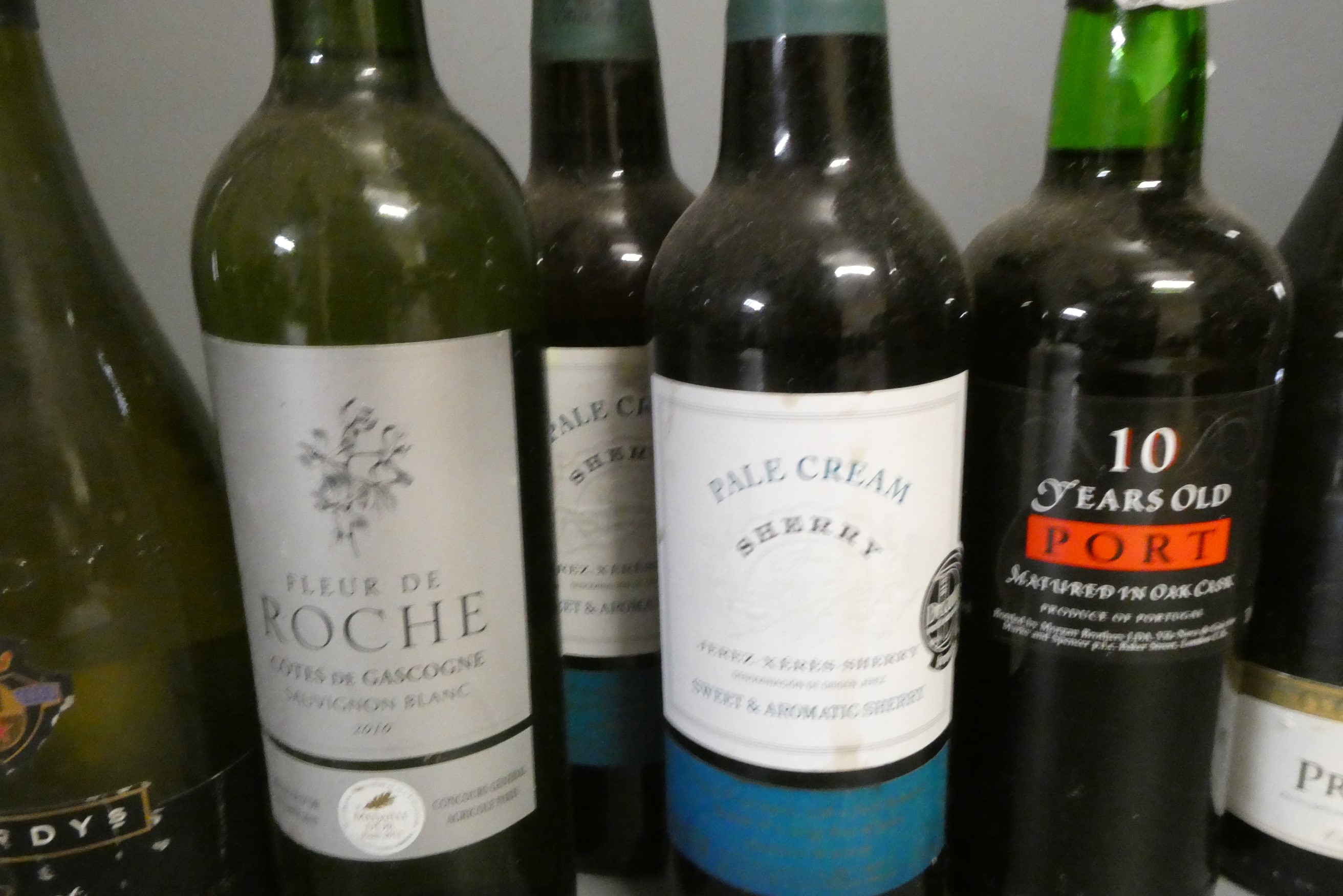 Sixteen bottles of mixed wine and fortified wine Image