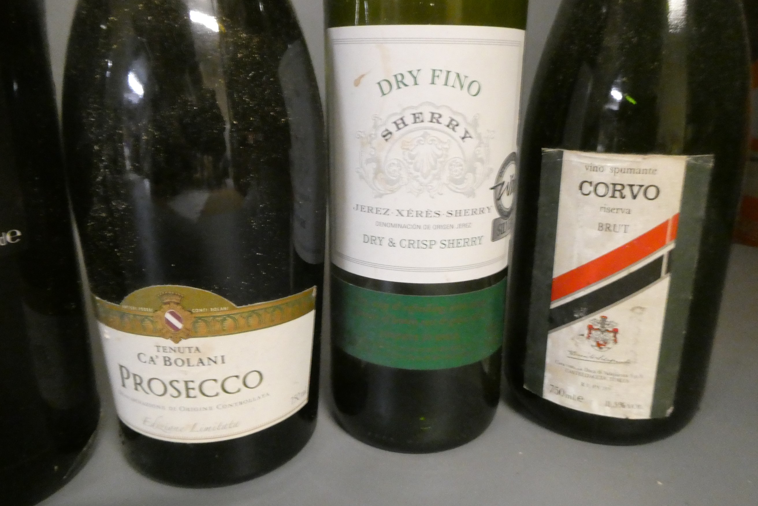 Sixteen bottles of mixed wine and fortified wine Image