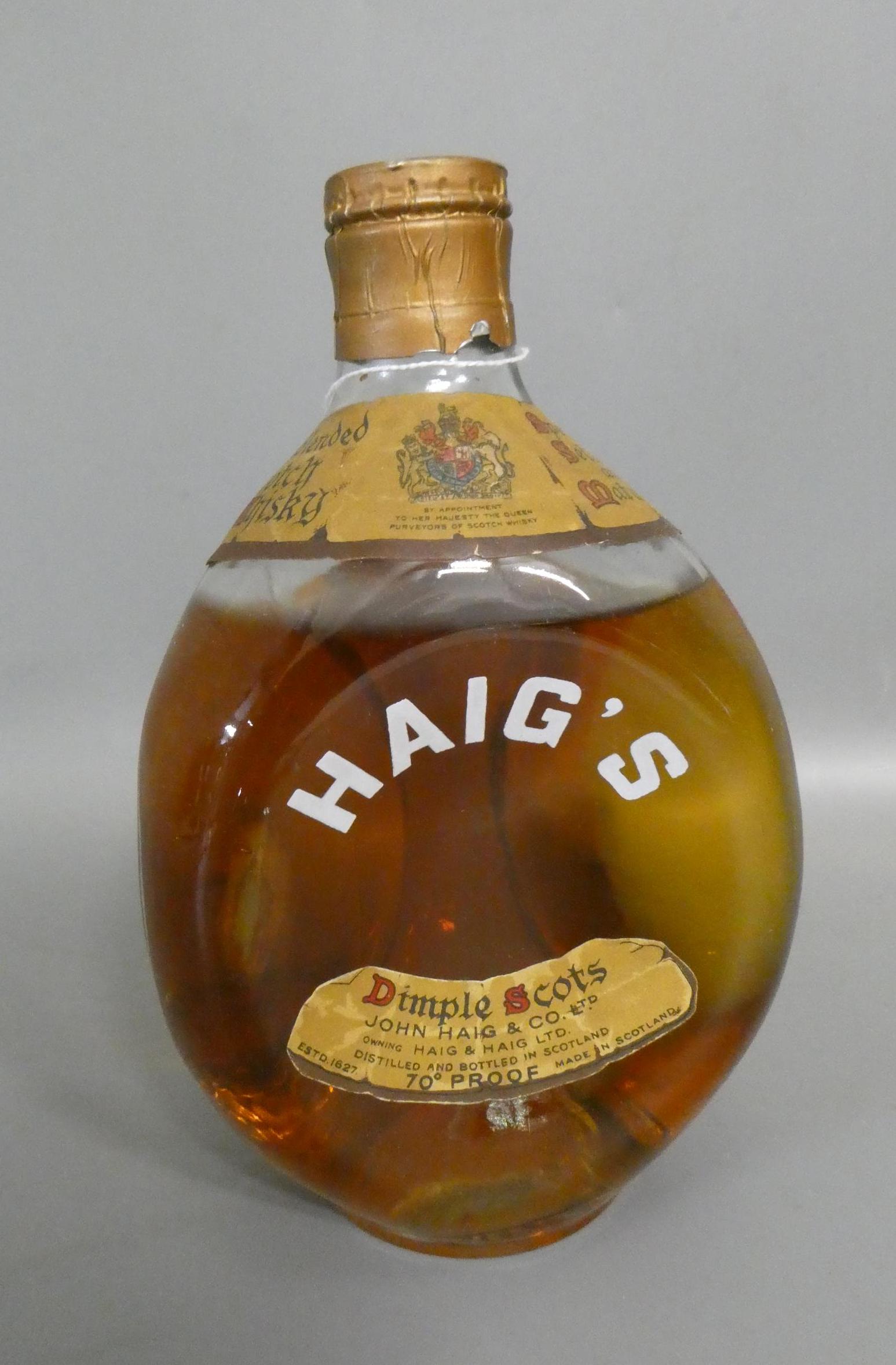 One bottle Dimple Haig's old blended Scotch whisky, in vintage snap cap bottle, 70° proof (Est. plus Image