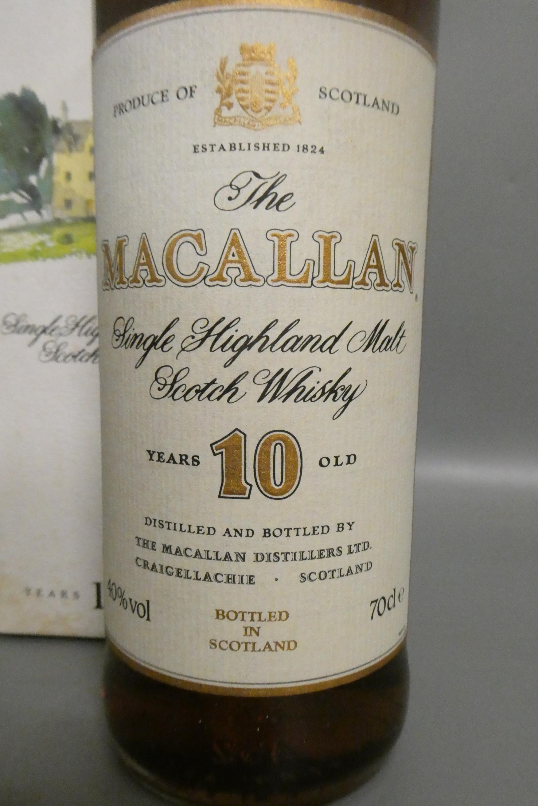 One bottle The Macallan 10 year old single Highland malt Scotch whisky, boxed, 40% 70cl (Est. plus Image