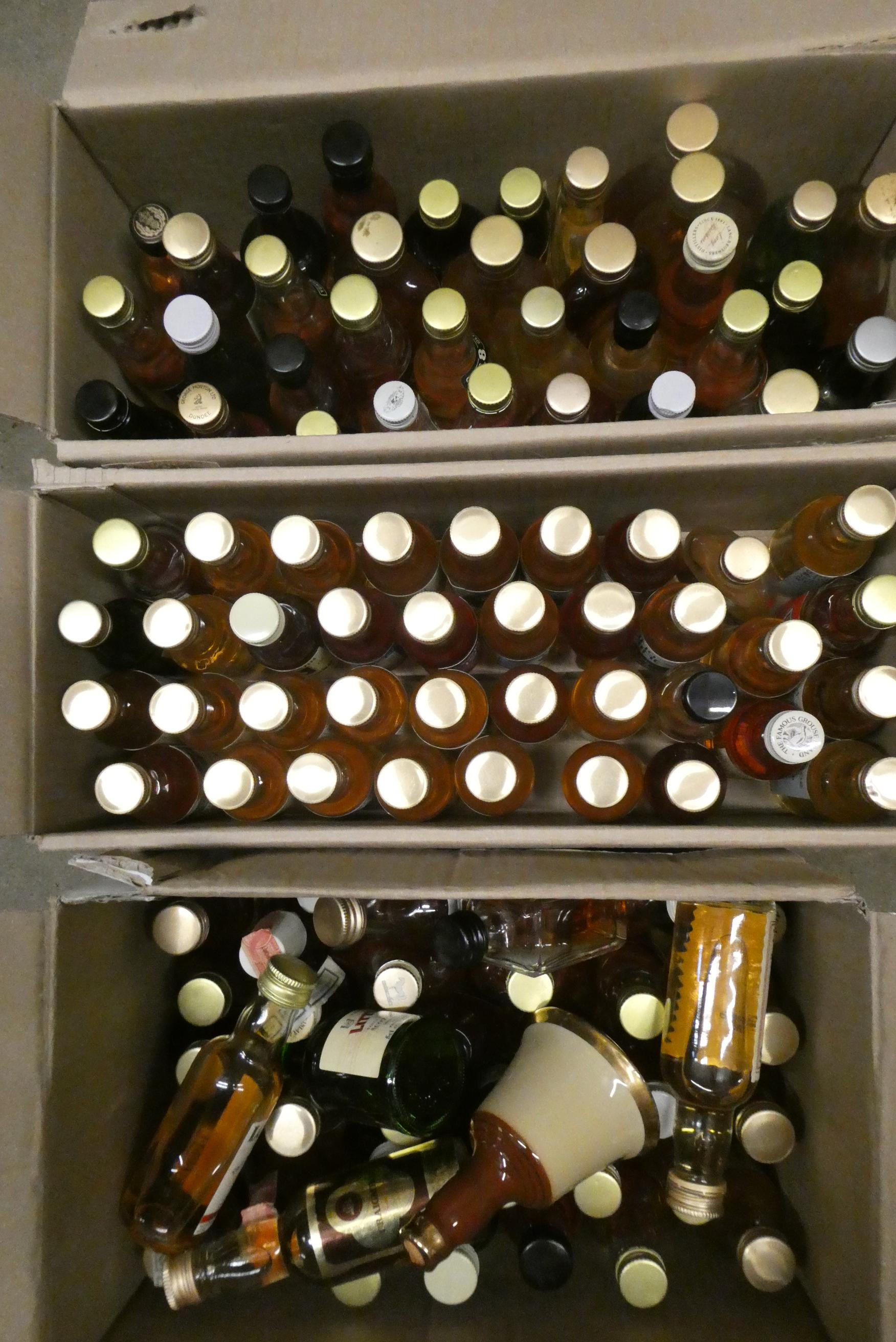 Approximately 110 whisky miniatures Image