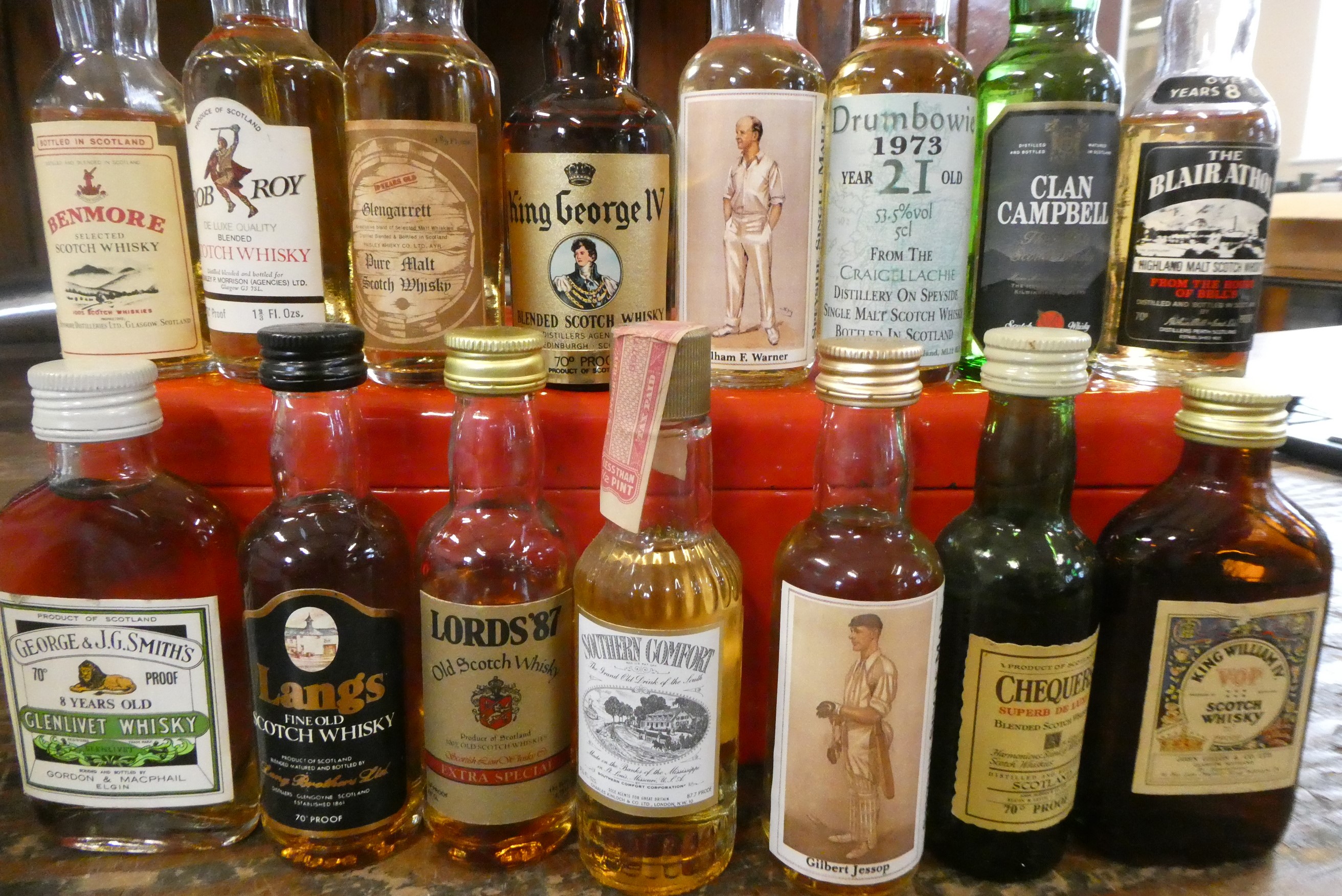 Approximately 110 whisky miniatures Image