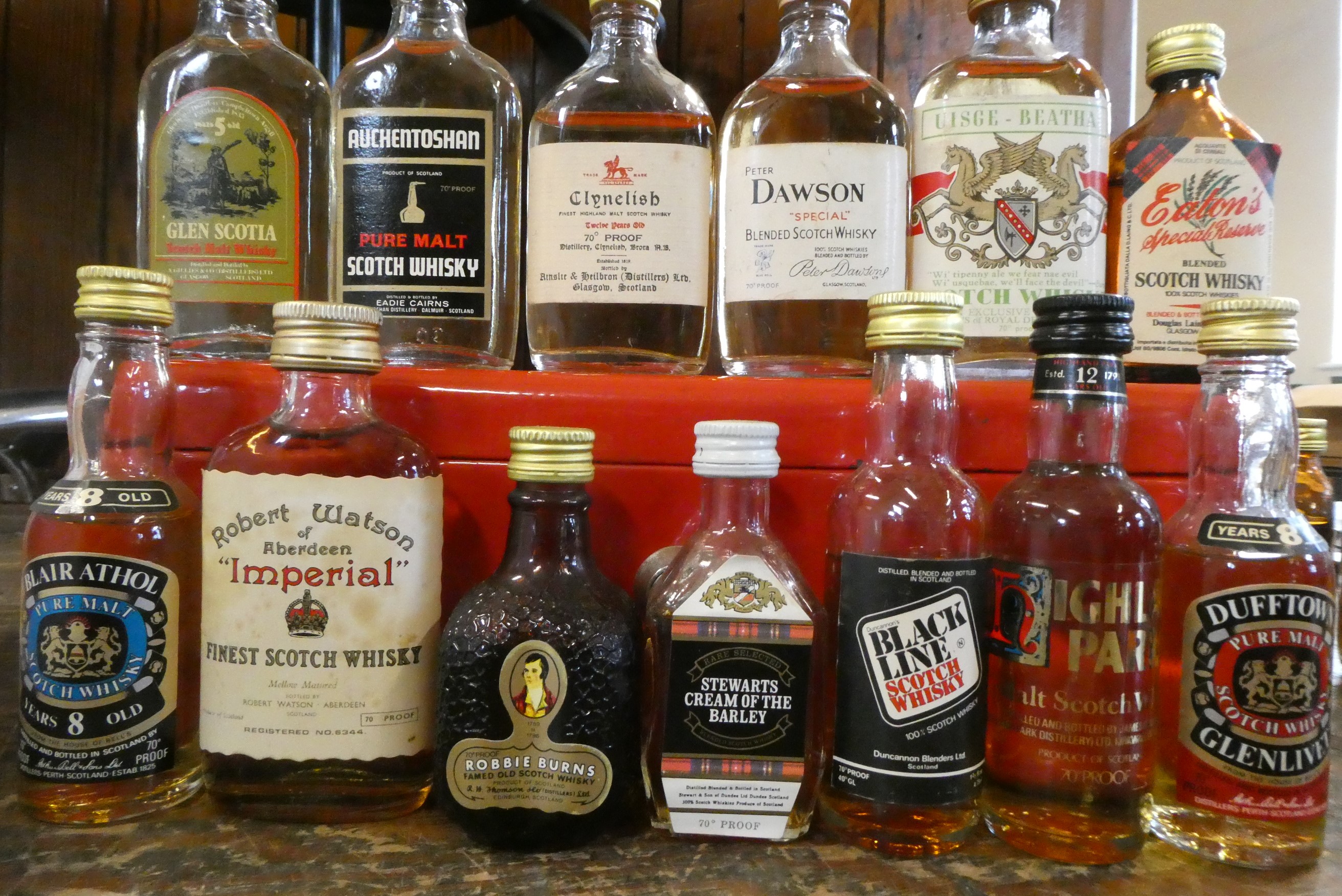 Approximately 110 whisky miniatures Image