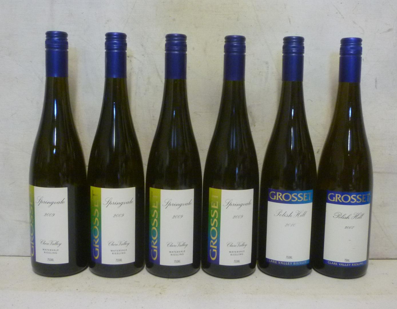 Four bottles 2009 Grosset Springvale Riesling Clare Valley and one bottle 2007 Image