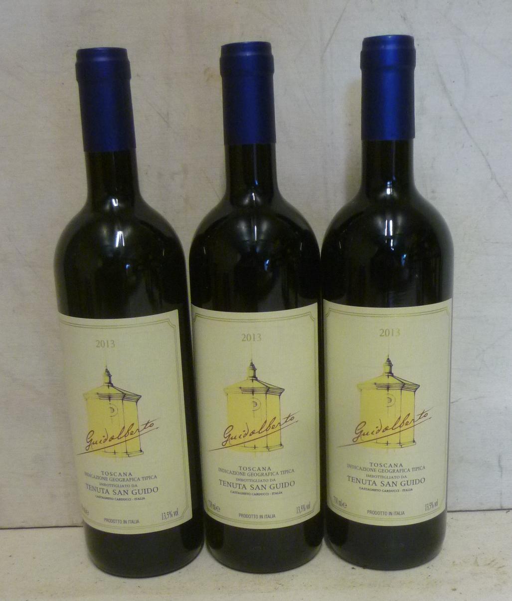 Three bottles 2013 Guidalberto Toscana Image