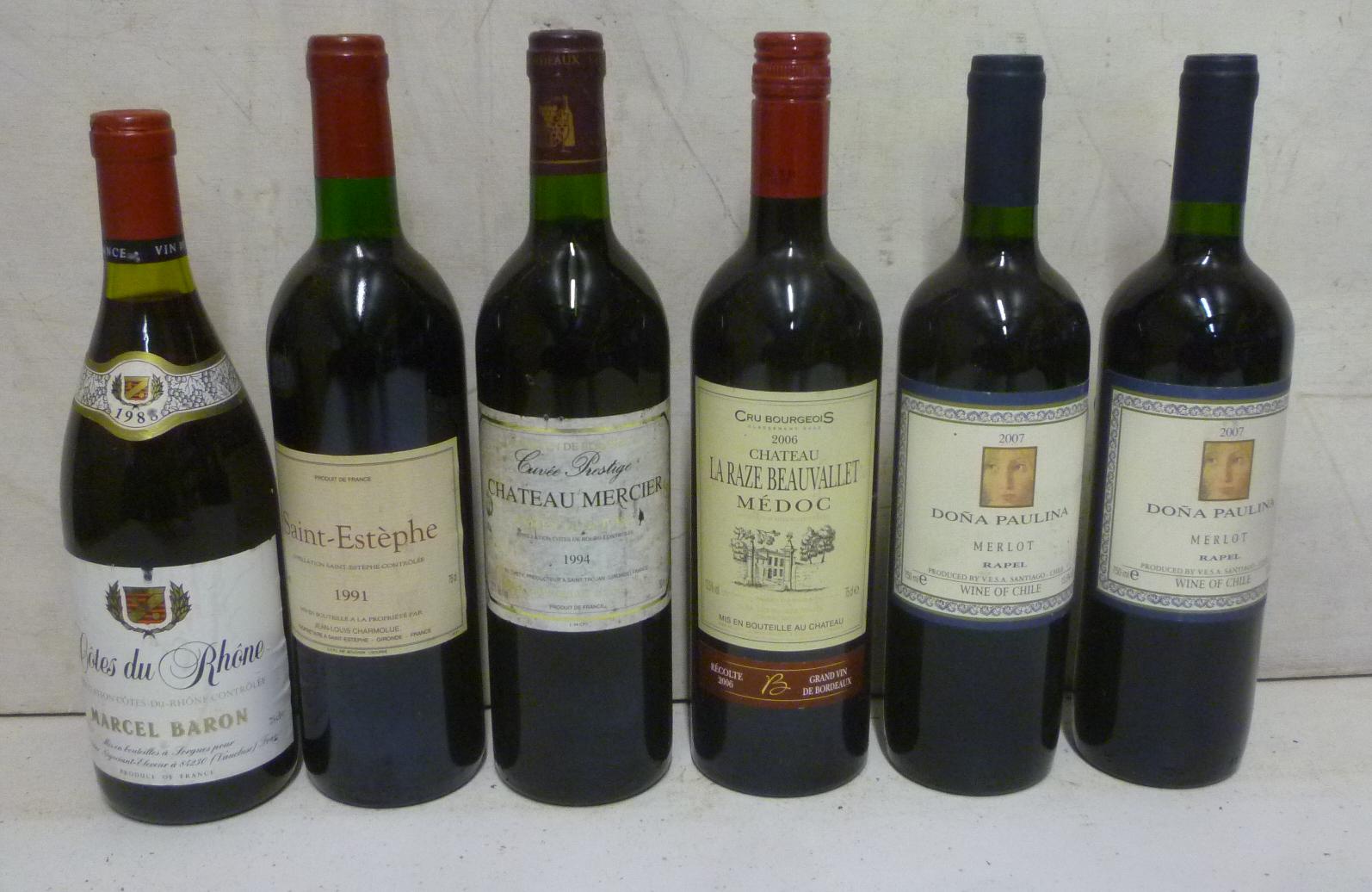 One bottle 1988 Cotes du Rhone Marcel Baron Image