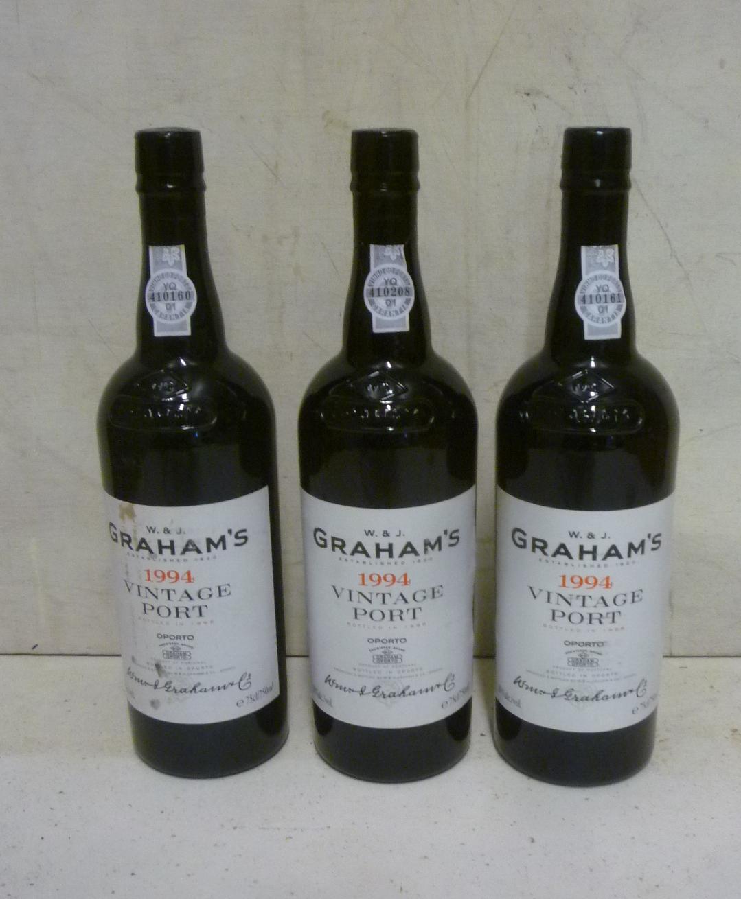 Three bottles 1994 Graham's Image