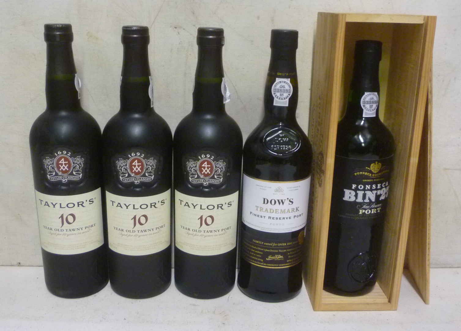 Three bottles Taylor's 10 year old Tawny Image