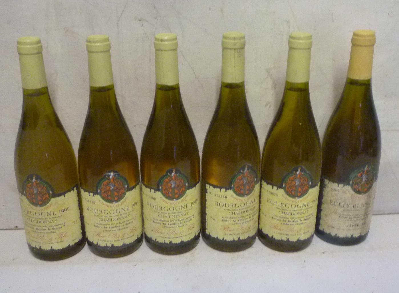 Six bottles 1999 Bourgogne Chardonnay Roux Pere et Fils Image