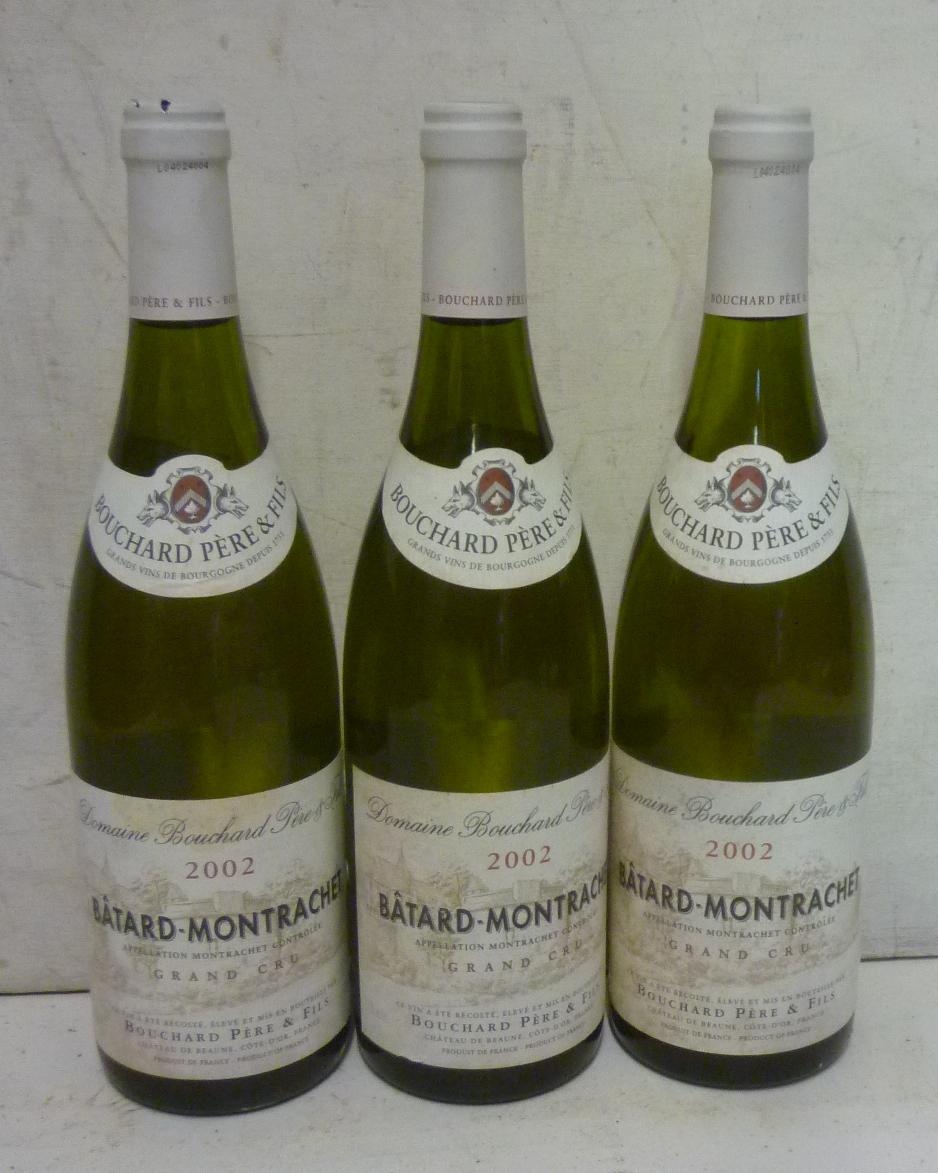 Three bottles 2002 Batard-Montrachet Bouchard Pere et Fils Image