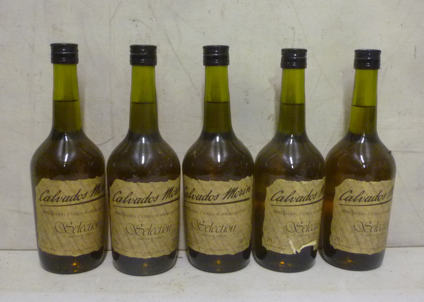 Five bottles Calvados Morin (Est. plus 18% premium inc. VAT) Image