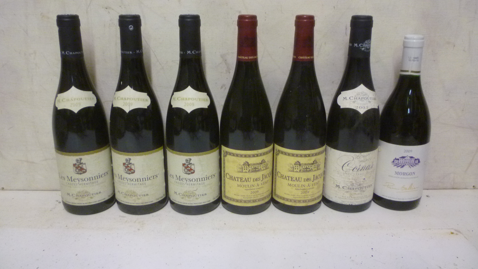 Three bottles 2009 Les Meysonniers Crozes-Hermitage M. Chapoutier Image