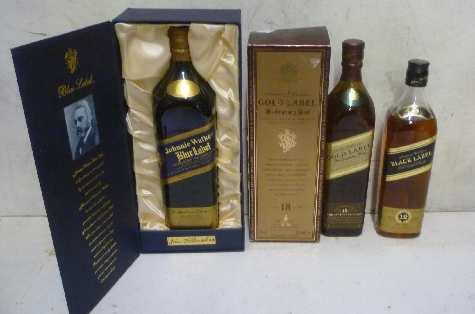 One bottle Johnnie Walker Centenary Blend 18 year old Scotch (boxed) Image