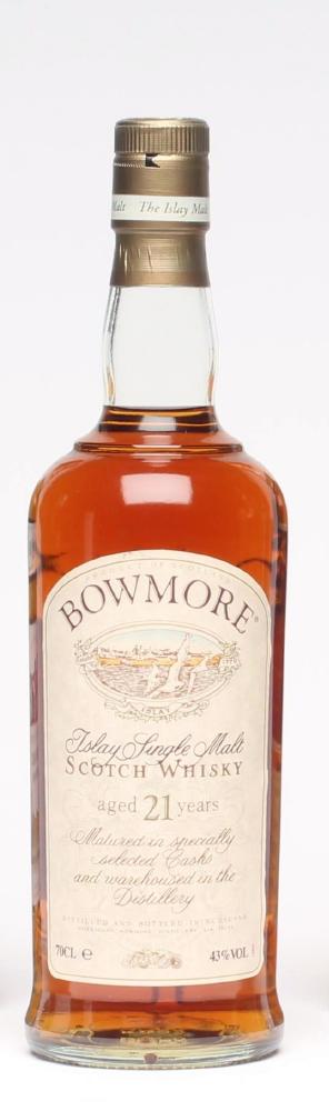 One bottle Bowmore 21 year old Islay Single Malt Image