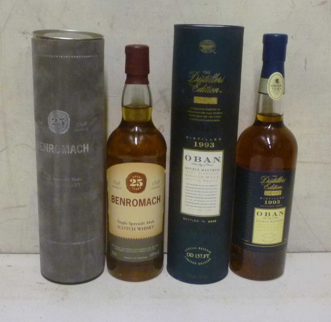 One bottle Benromach 25 year old Speyside Single Malt Image