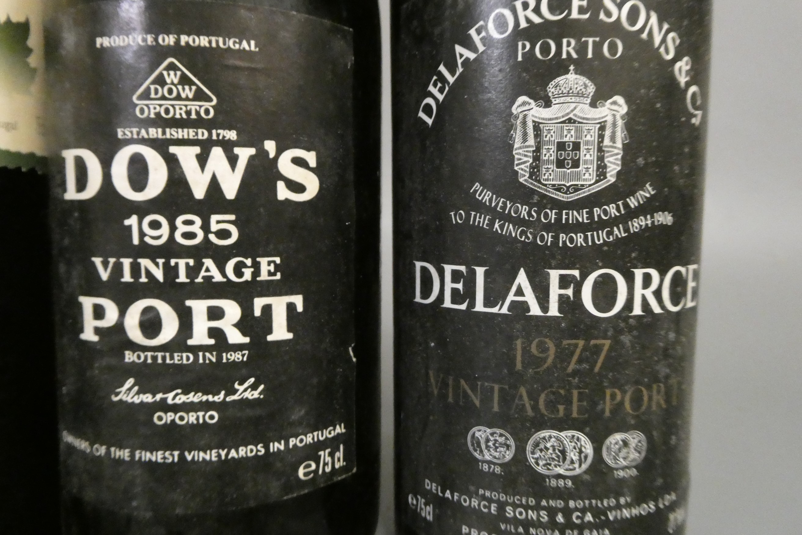 3 bottles port, comprising 1 Dow's 1985, 1 Delaforce 1977 & 1 Fonseca Terra Prima (Est. plus 24% Image