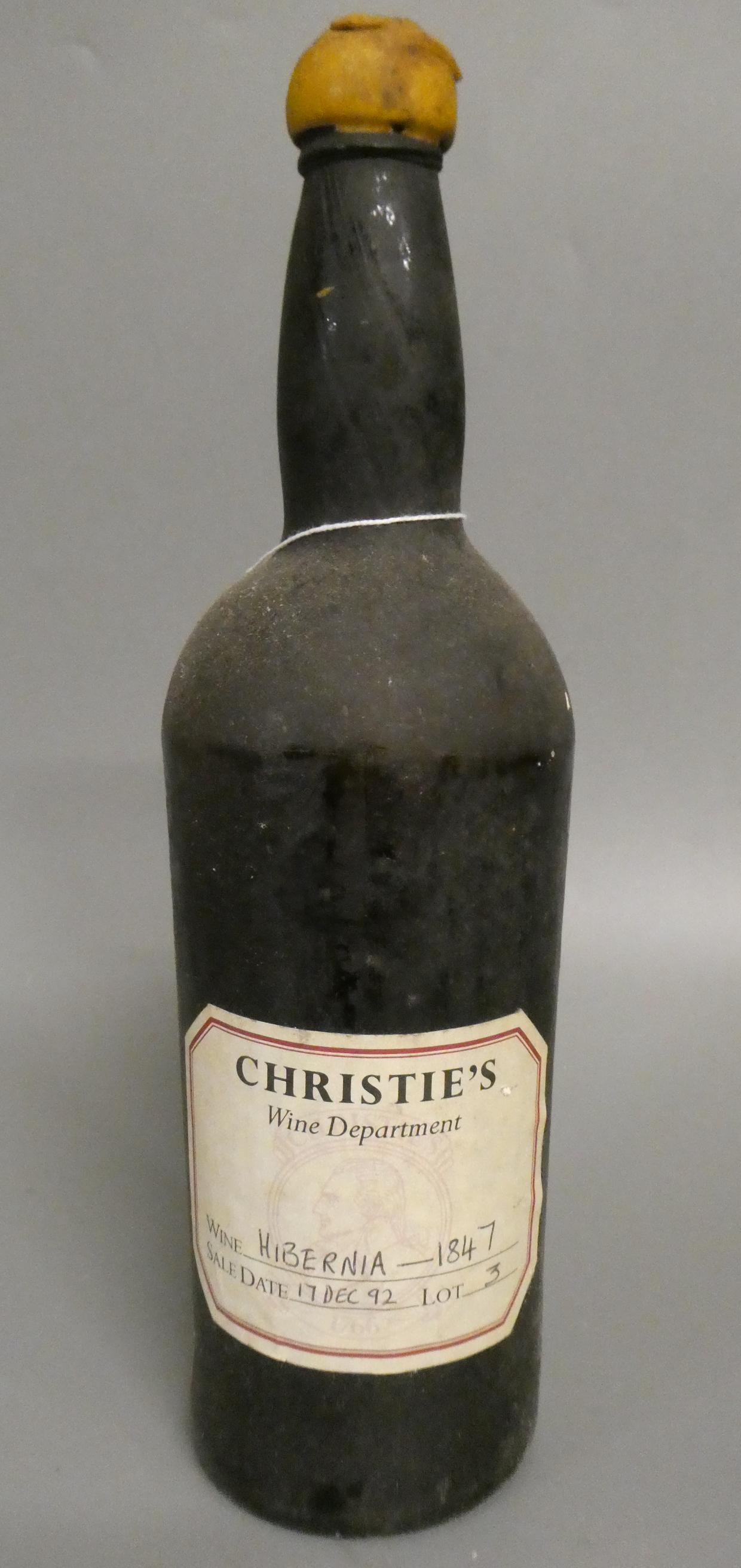 1 bottle Hibernia 1847, with Christies Label (Est. plus 24% premium inc. VAT) Image