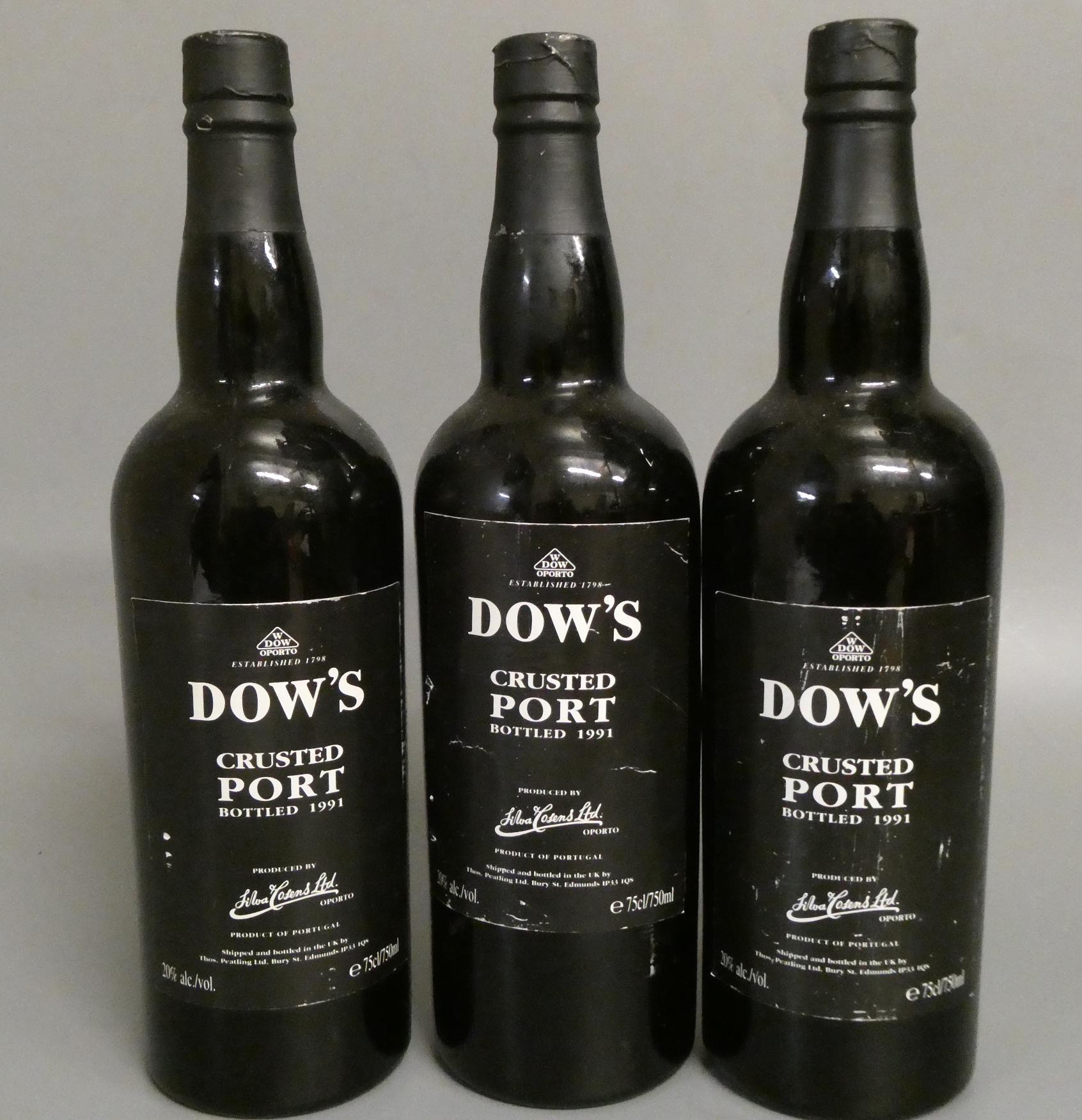 3 bottles Dow's crusted port (Est. plus 24% premium inc. VAT) Image